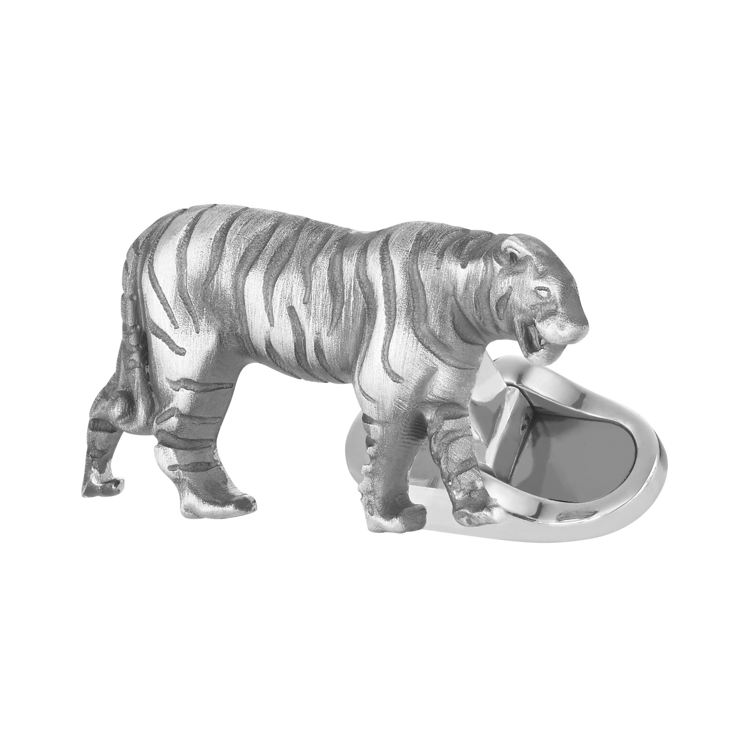 Tiger Zodiac Sign Cufflinks in Silver, image 2