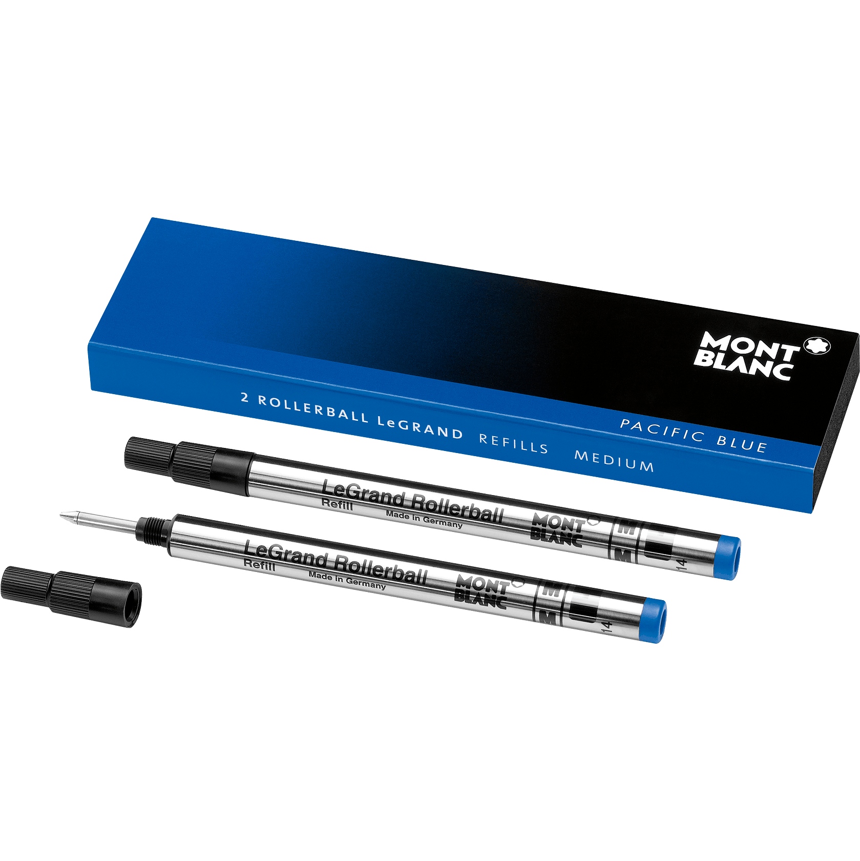 2 Rollerball LeGrand Refills (M) Pacific Blue