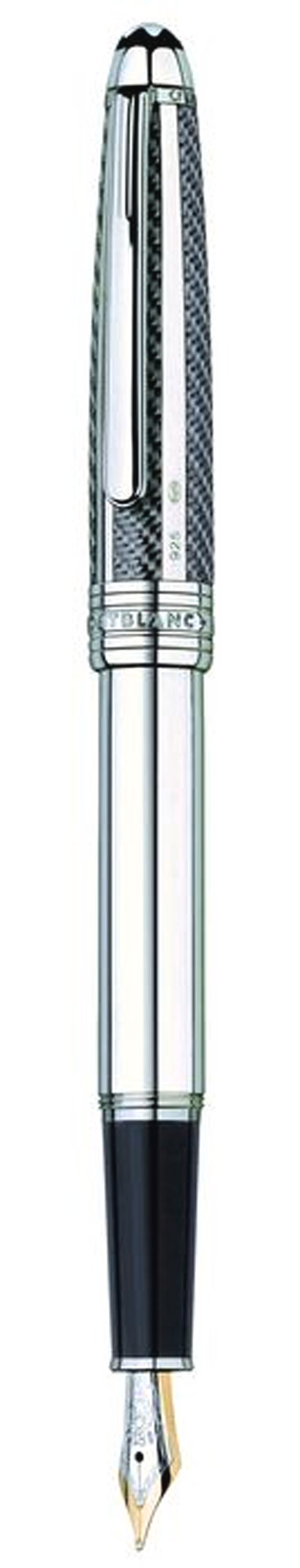 Meisterstück Solitaire Silver Fibre Guilloché Fountain Pen, image 1