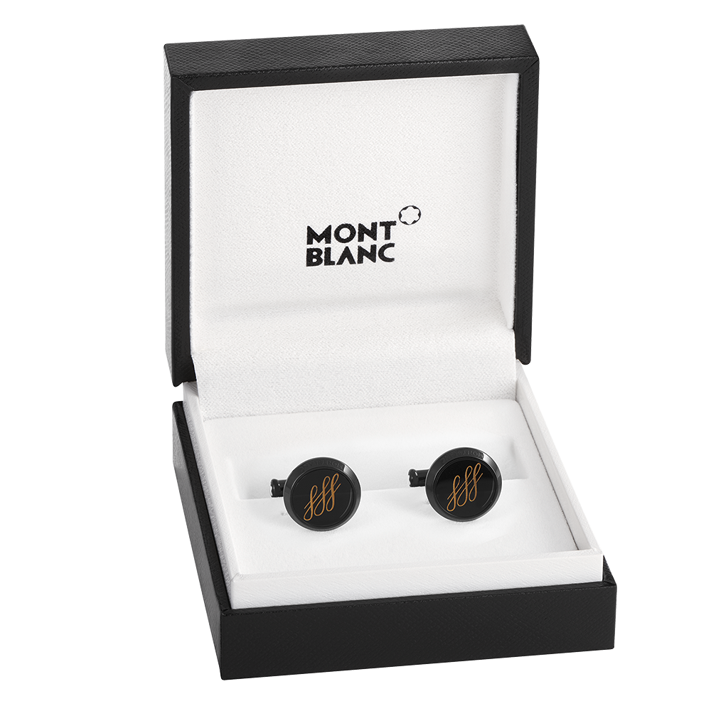 Calligraphy pattern cufflinks, image 3