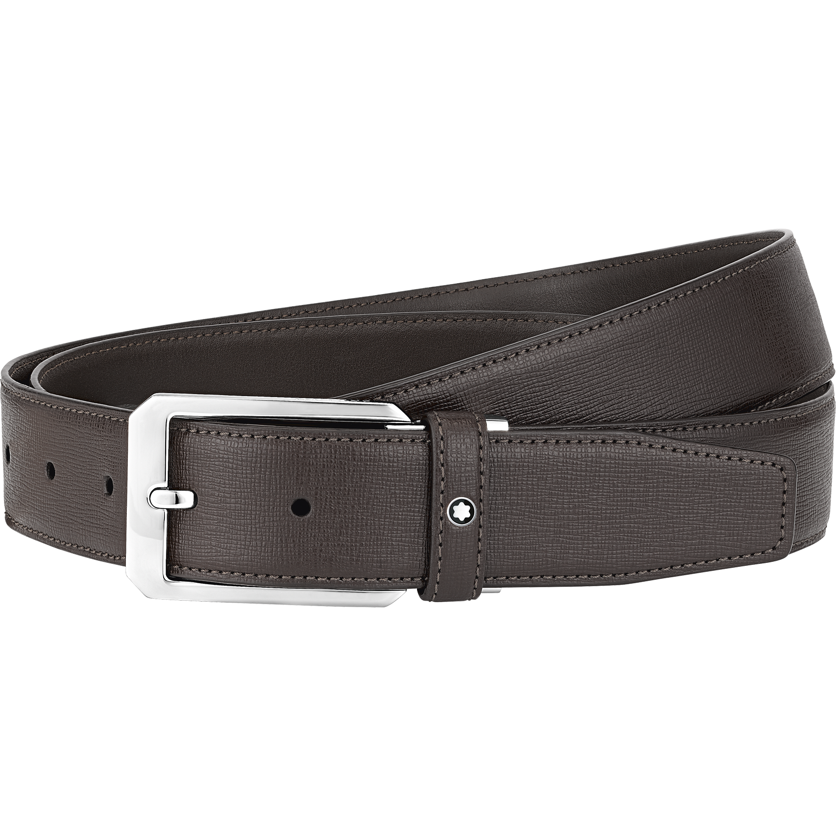 Rectangular Shiny Palladium-Coated Pin Buckle Belt, image 1
