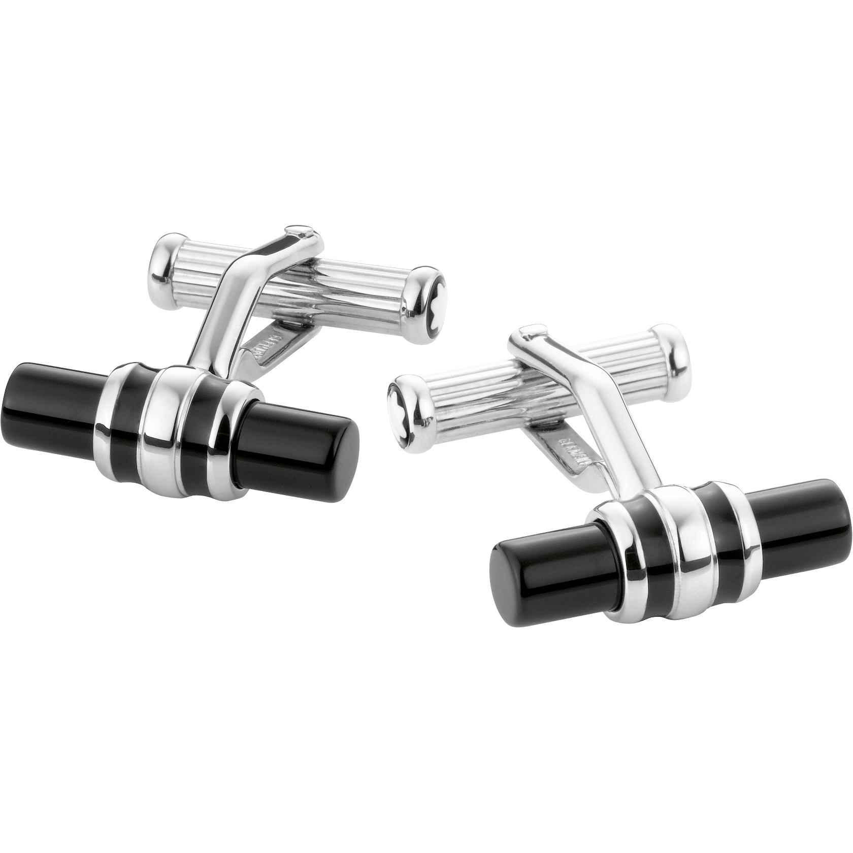 Cufflinks with platinum finish, image 1