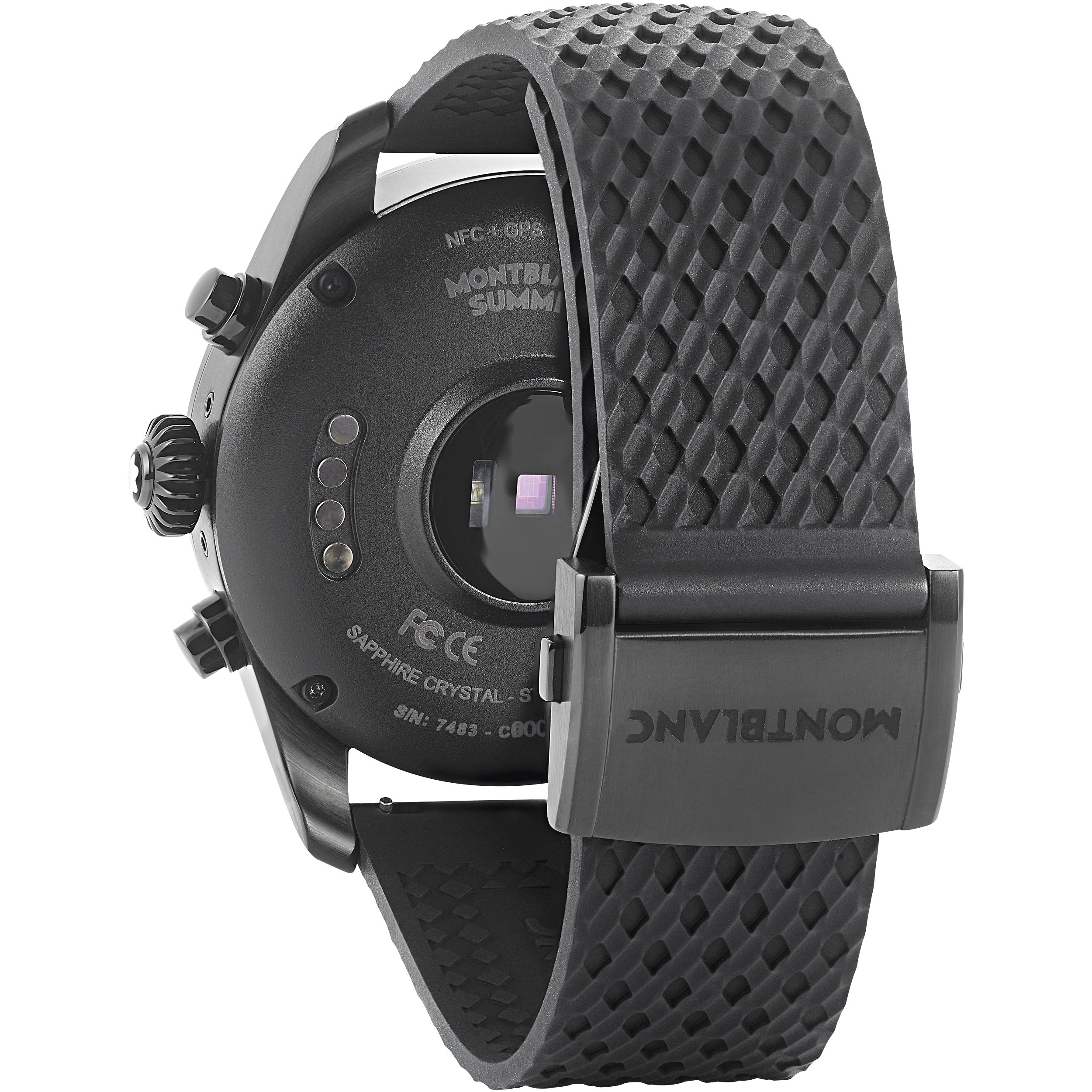Montblanc Summit 2+ Smartwatch - Black with Rubber Strap, image 2