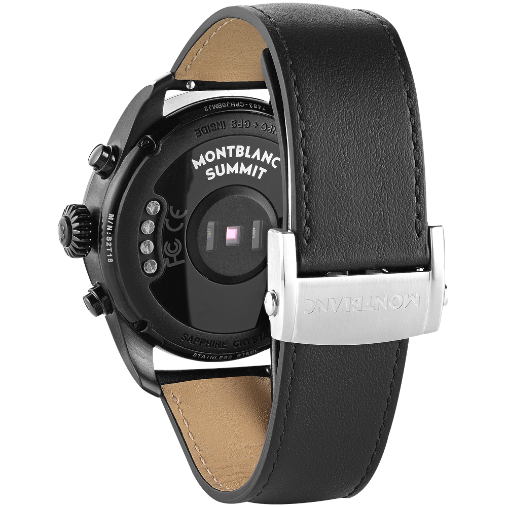 2 صورة ،Montblanc Summit 2 Stainless Steel Black and Leather