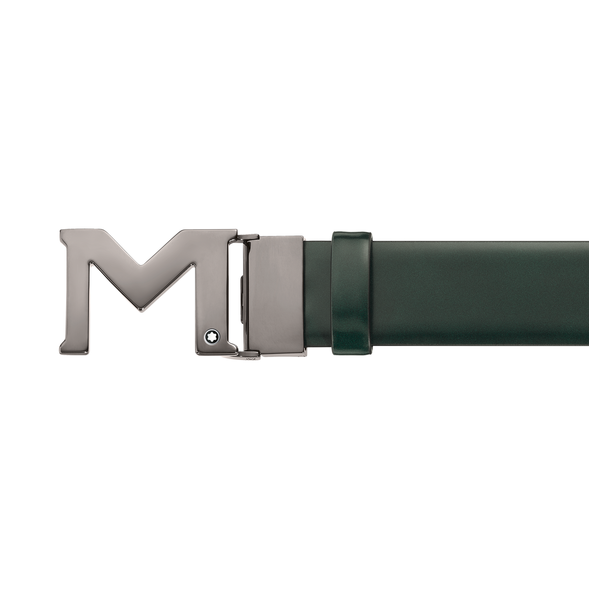 M buckle brushed green/brown 35 mm reversible leather belt, image 2