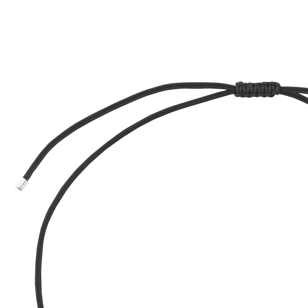 3 صورة ،Infiniment Vôtre silver charm and cord strap necklace