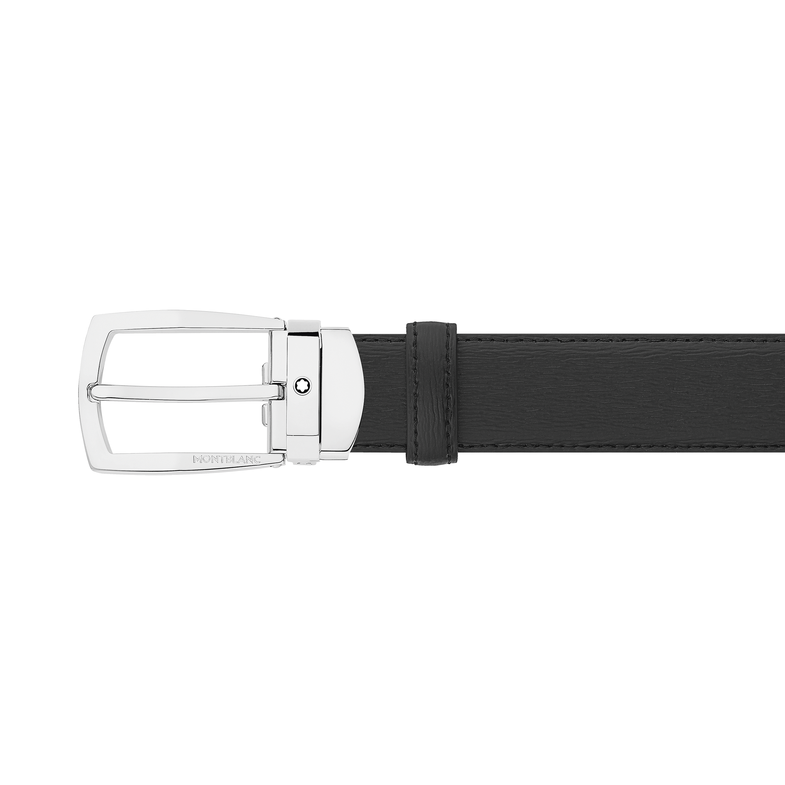 Black 30 mm leather belt, image 4