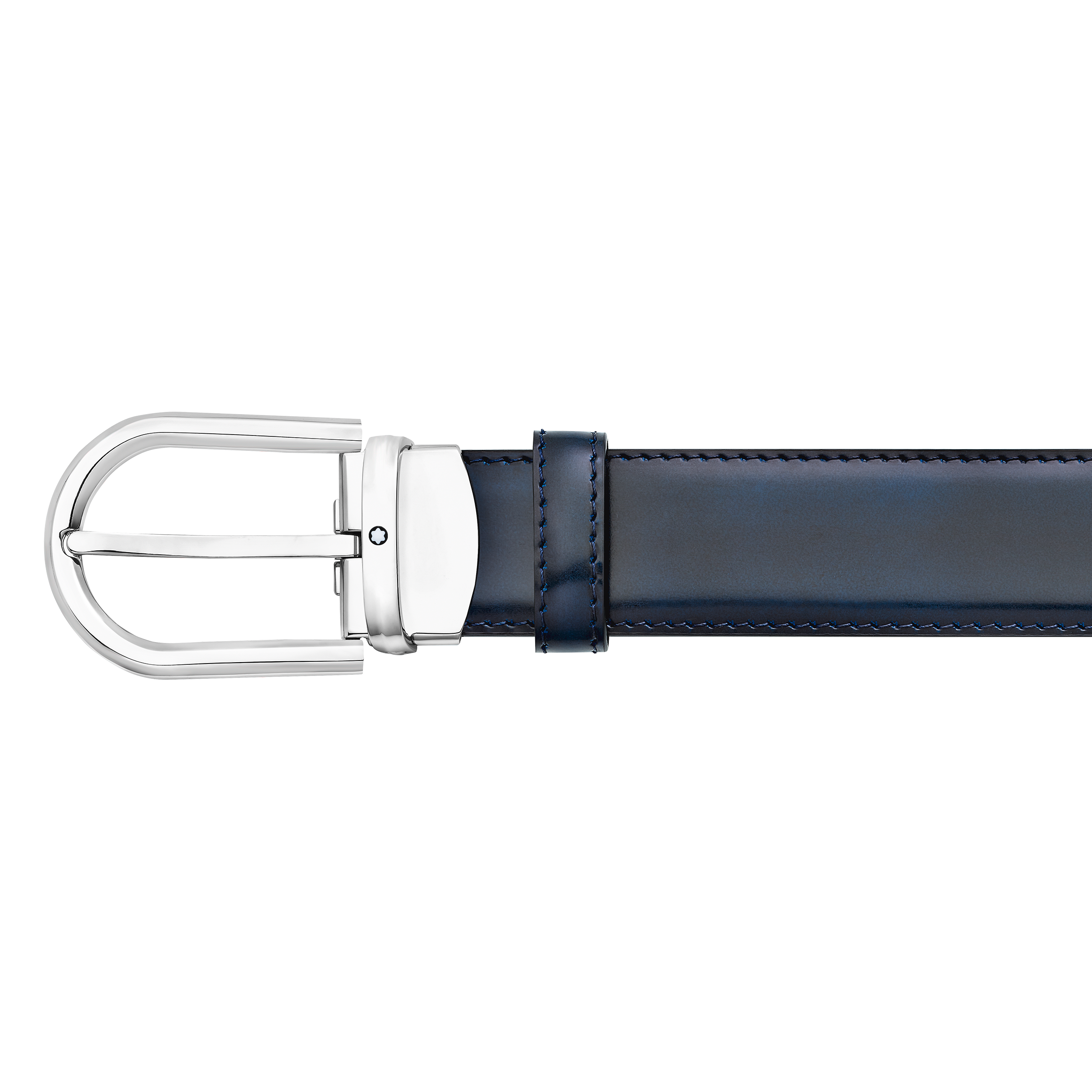 Horseshoe Shiny Palladium finish Pin Buckle Belt, image 7