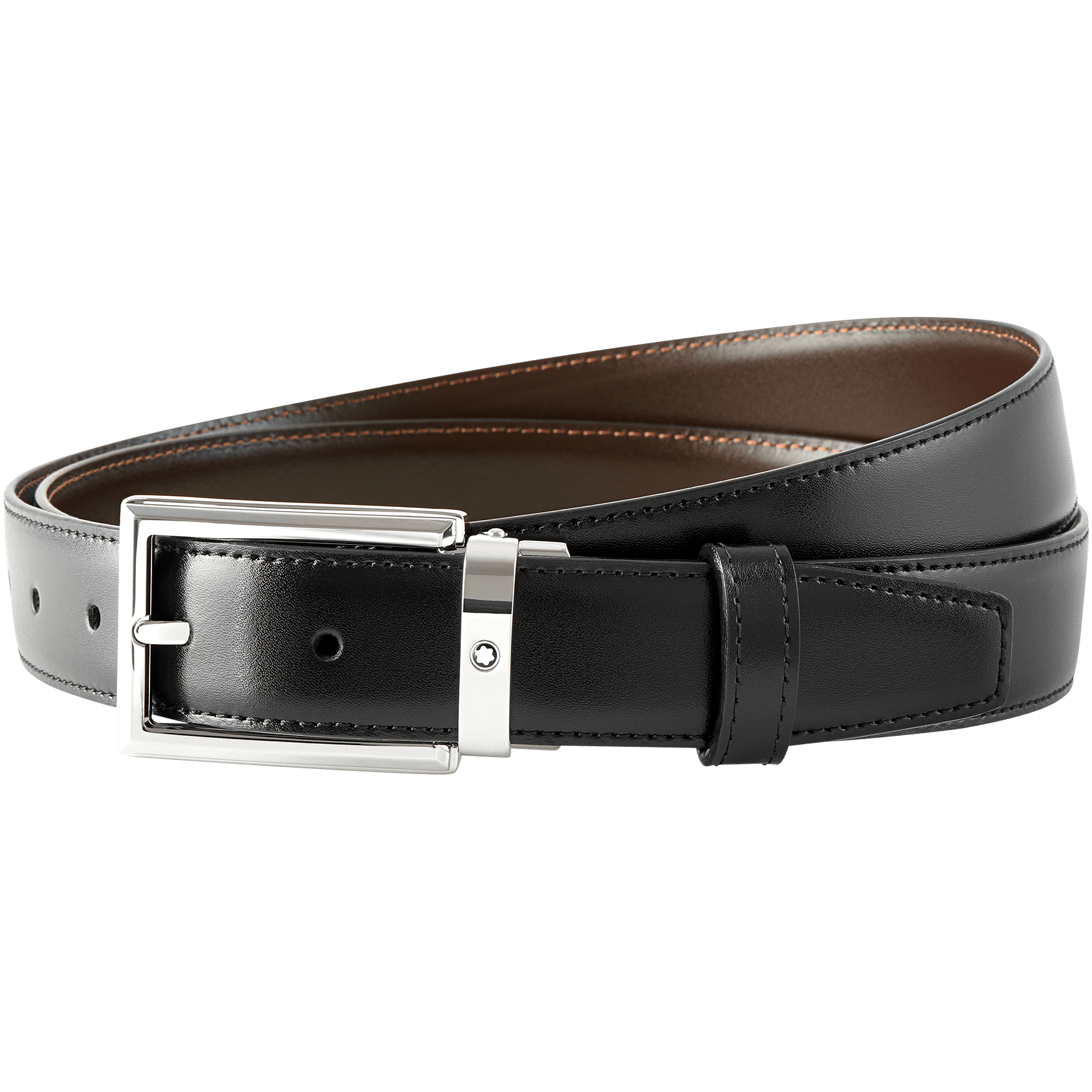 Black/brown reversible cut-to size business belt, image 1