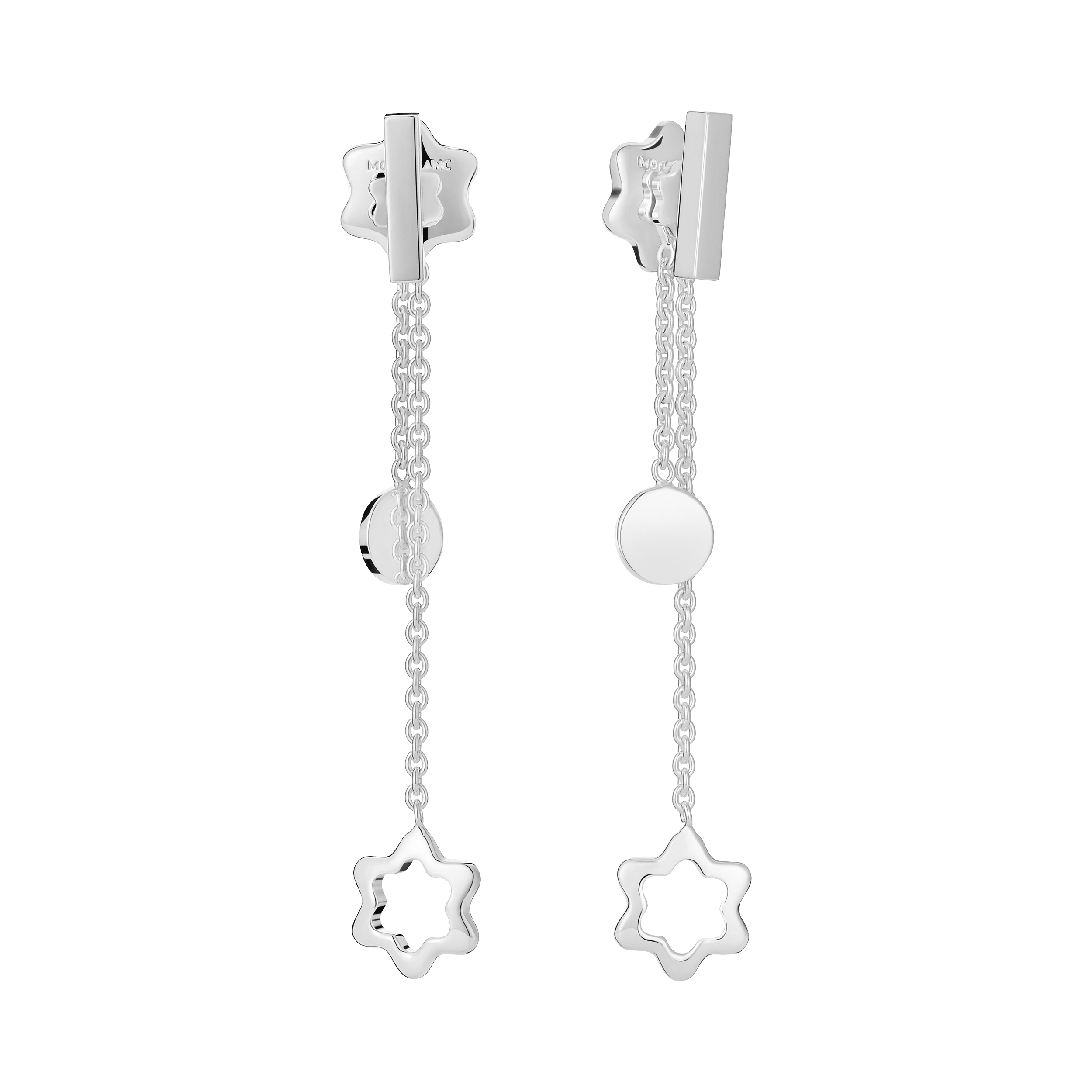 Montblanc 4810 long earrings in silver, image 1