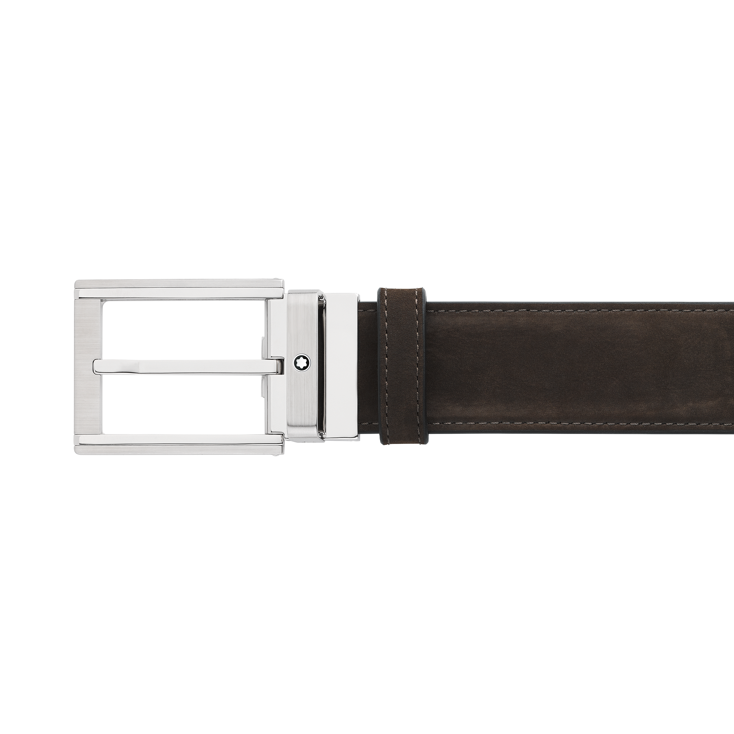 Black/brown 35 mm reversible leather belt, image 1