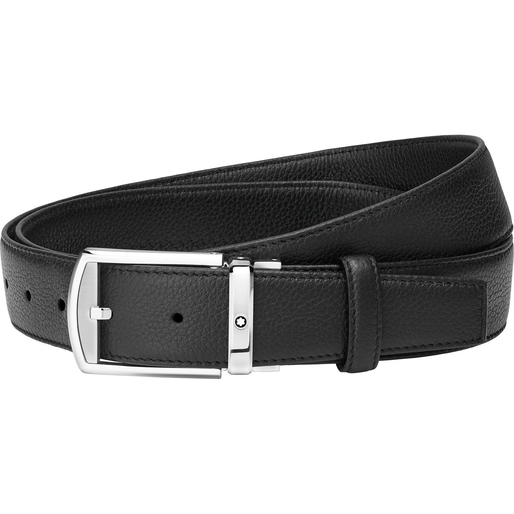 Rectangular Rounded Shiny&Matt Stainless Steel Pin Buckle Belt, image 1