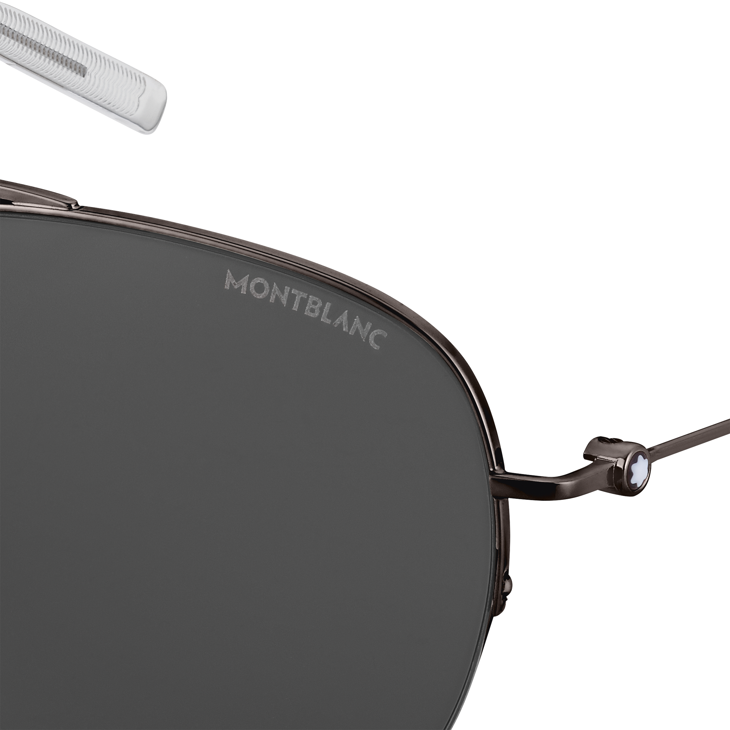 2 صورة ،Snowcap Ruthenium Square Sunglasses with Grey Lenses