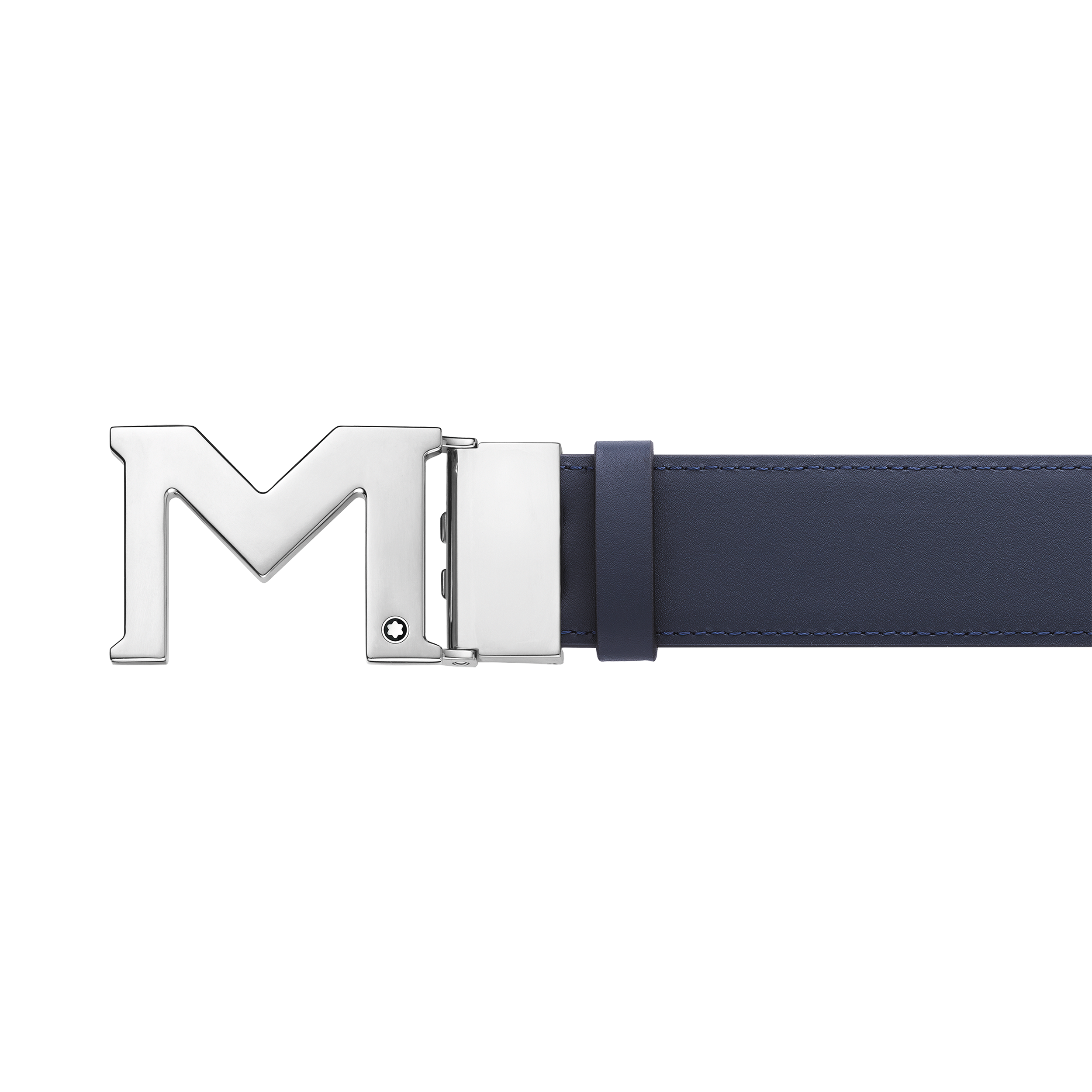 M buckle black/blue 35 mm reversible leather belt, image 2