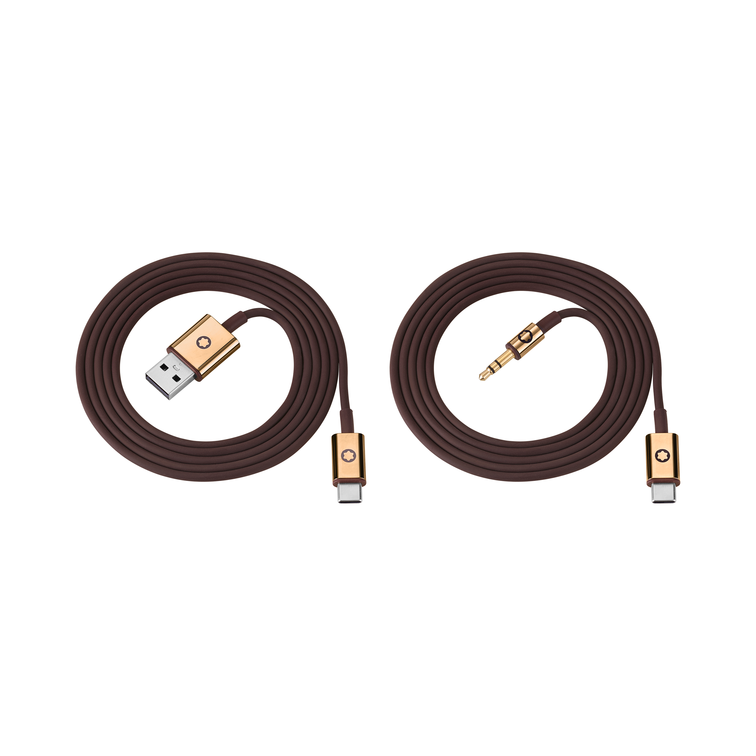 Brown Cable Set for Montblanc MB 01 Headphones