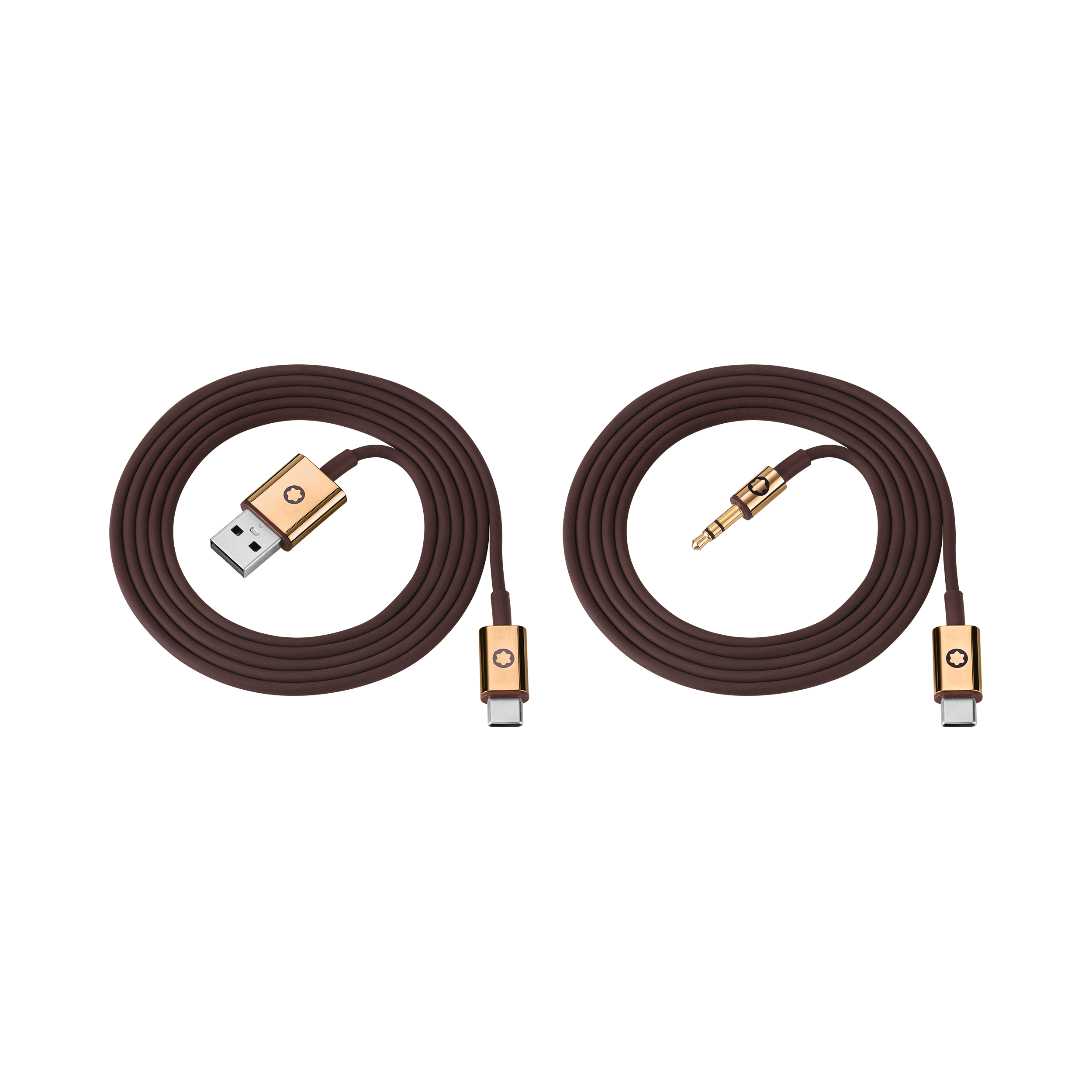 Brown Cable Set for Montblanc MB 01 Headphones, image 3