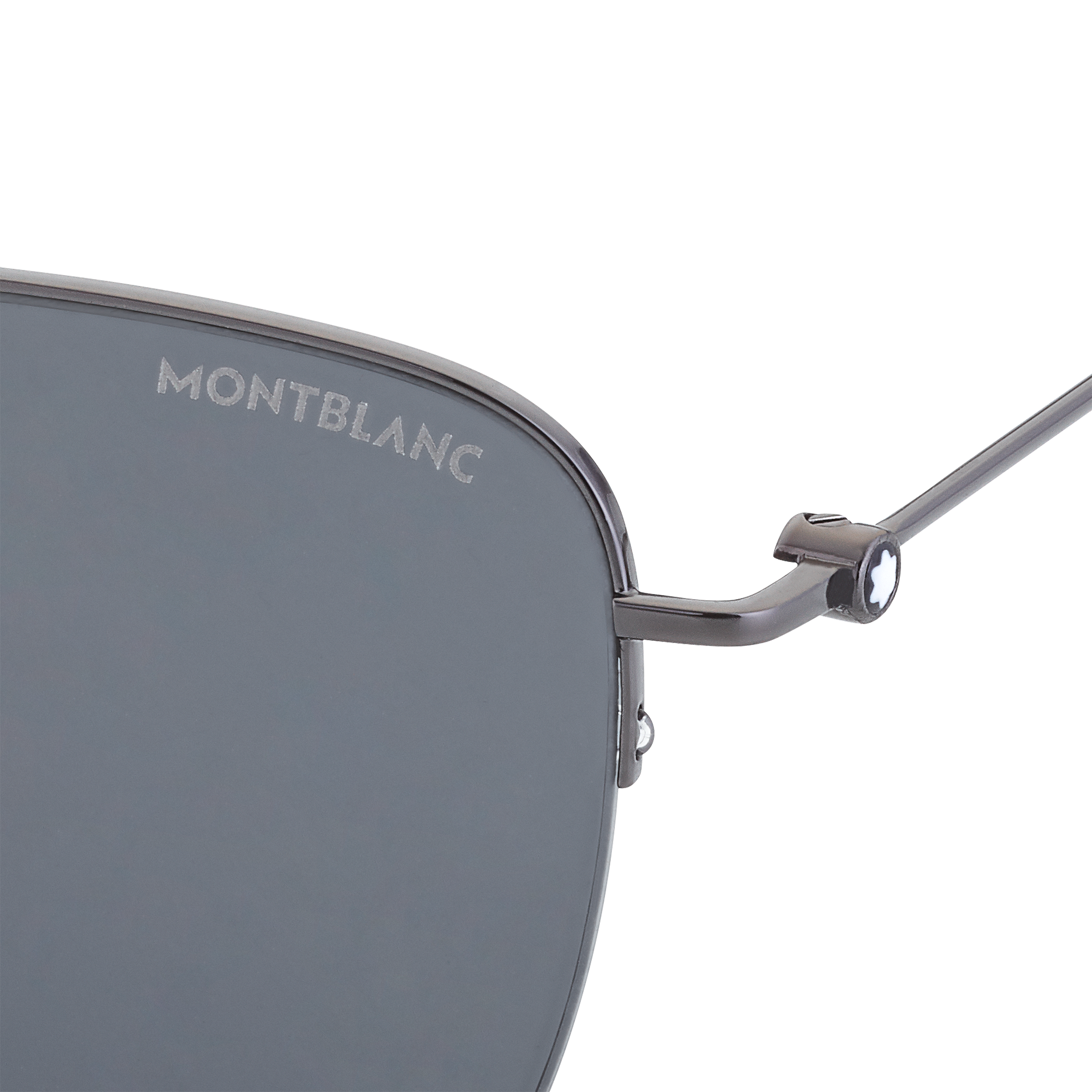 Rectangular Ruthenium Metal Frame Sunglasses, image 2