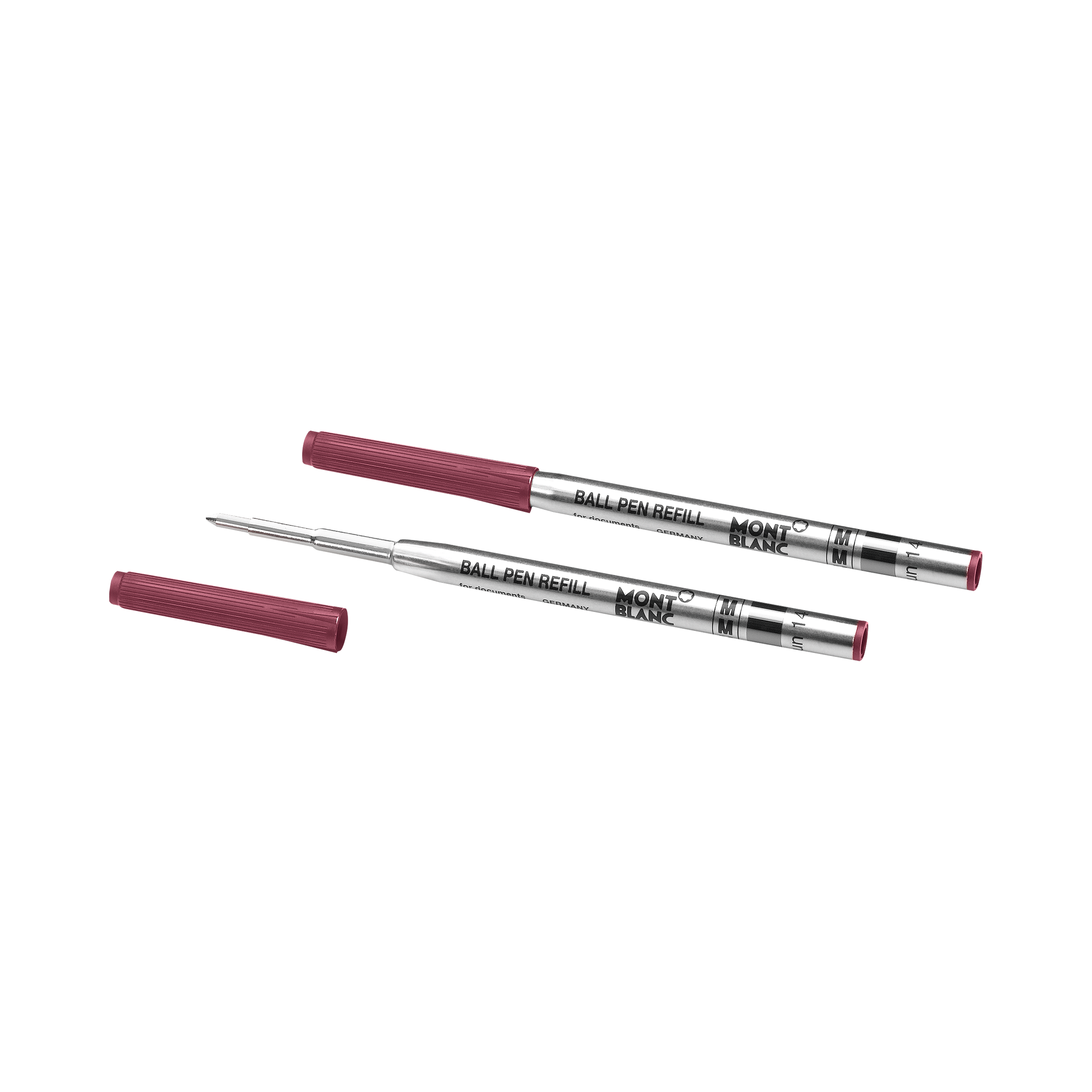 2 Ballpoint Refills, Burgundy Red - Medium, image 2