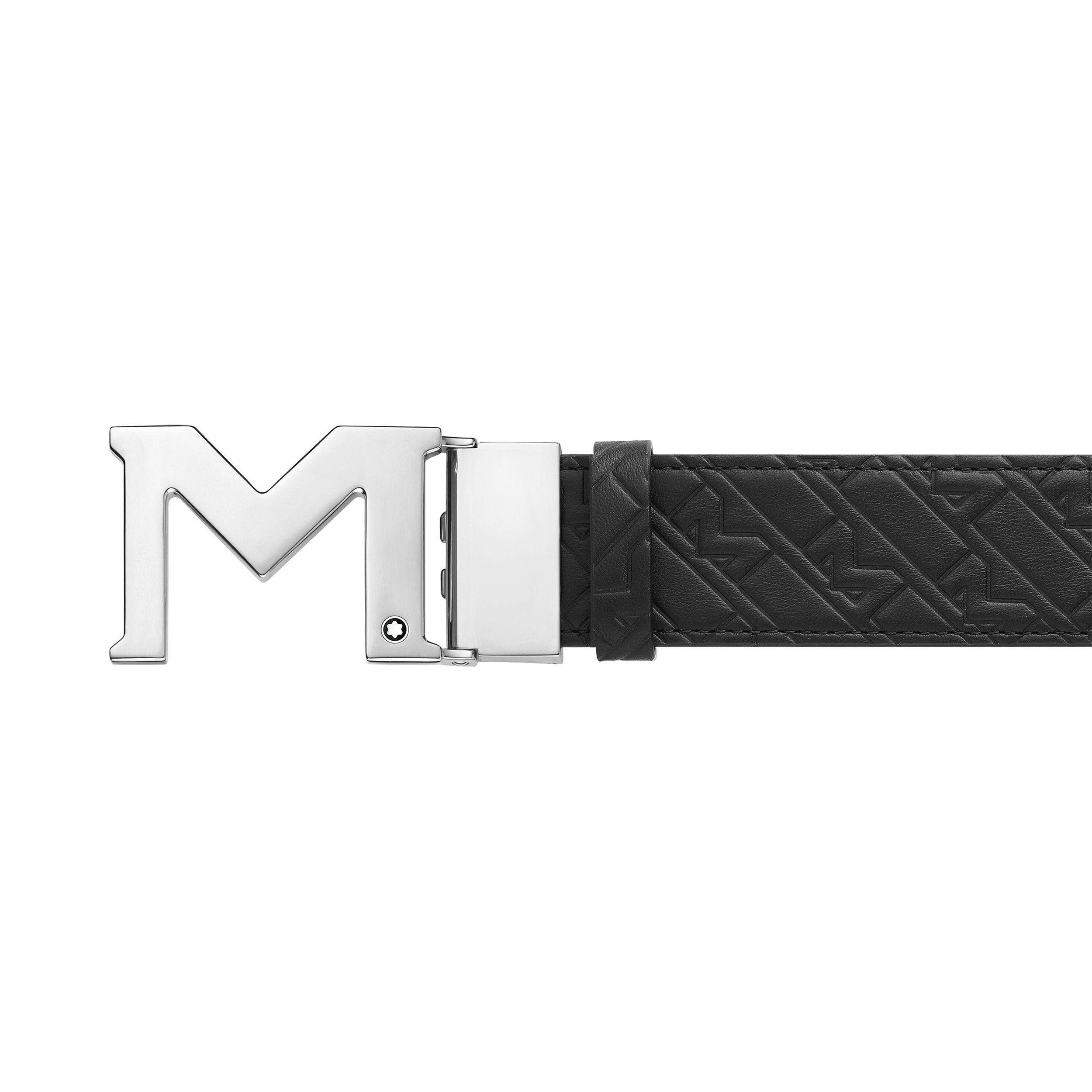 M buckle black/blue 35 mm reversible leather belt, image 1