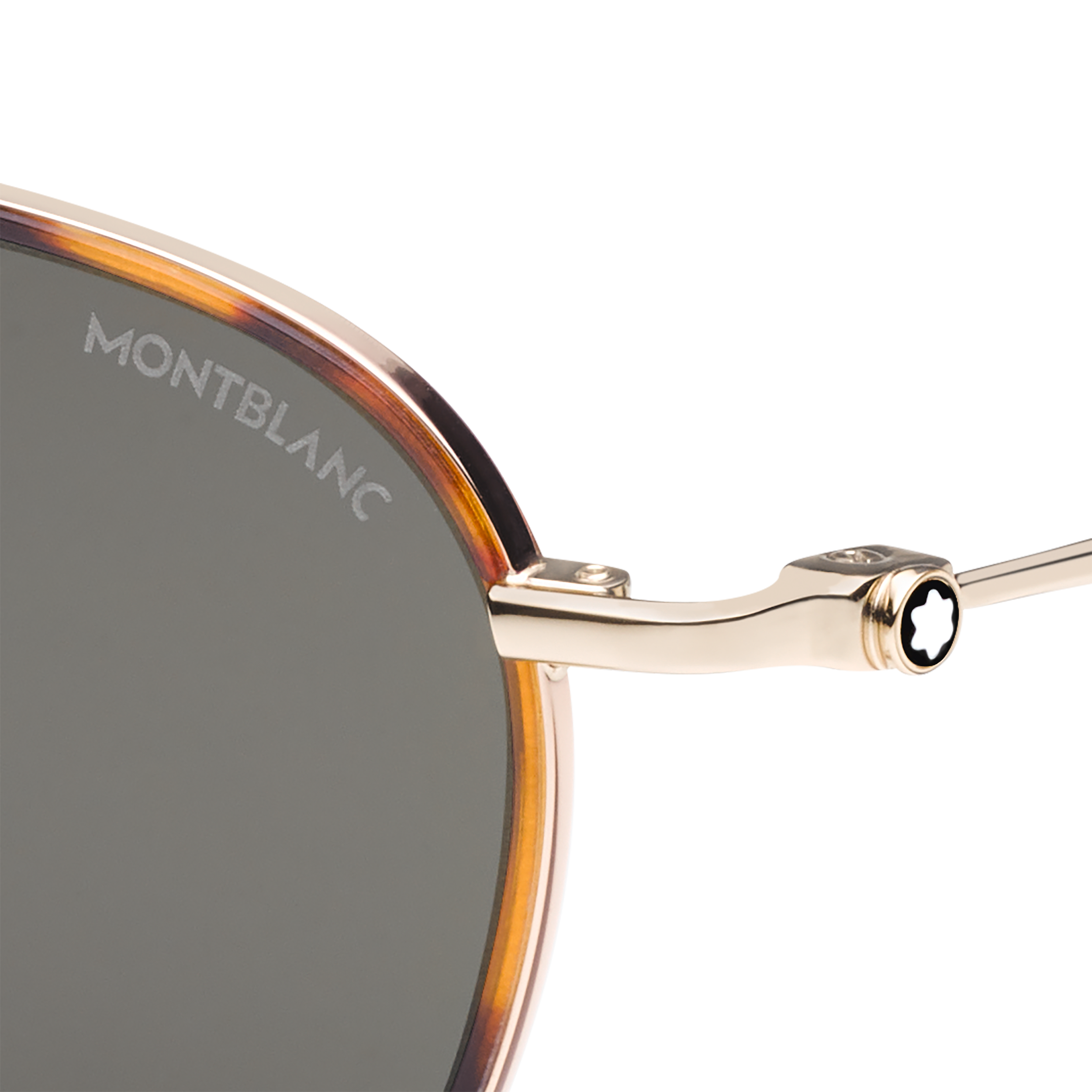 Rectangular Sunglasses with Black and Gold-Colored Steel and Acetate Frame, image 2