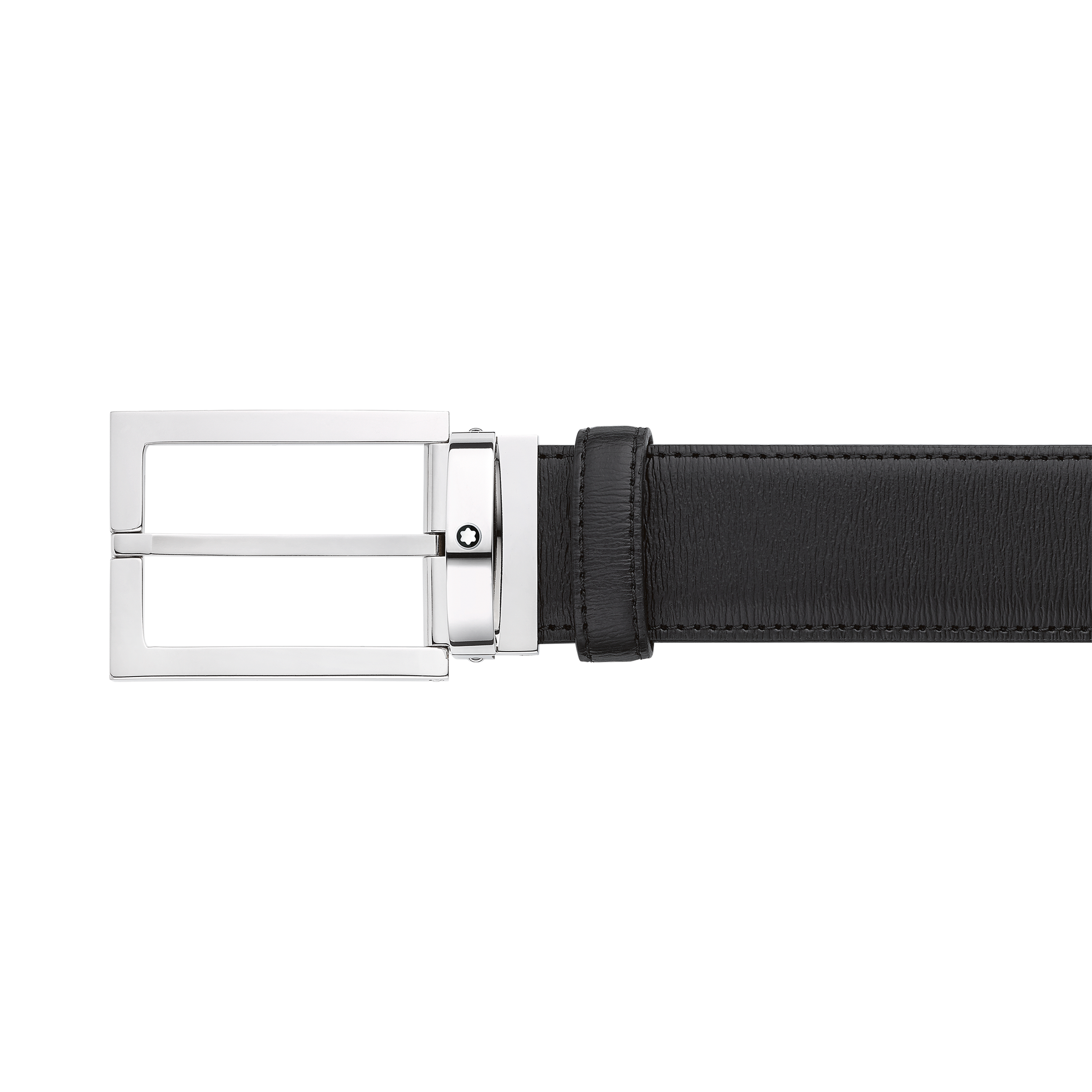 Black 35 mm leather belt, image 2
