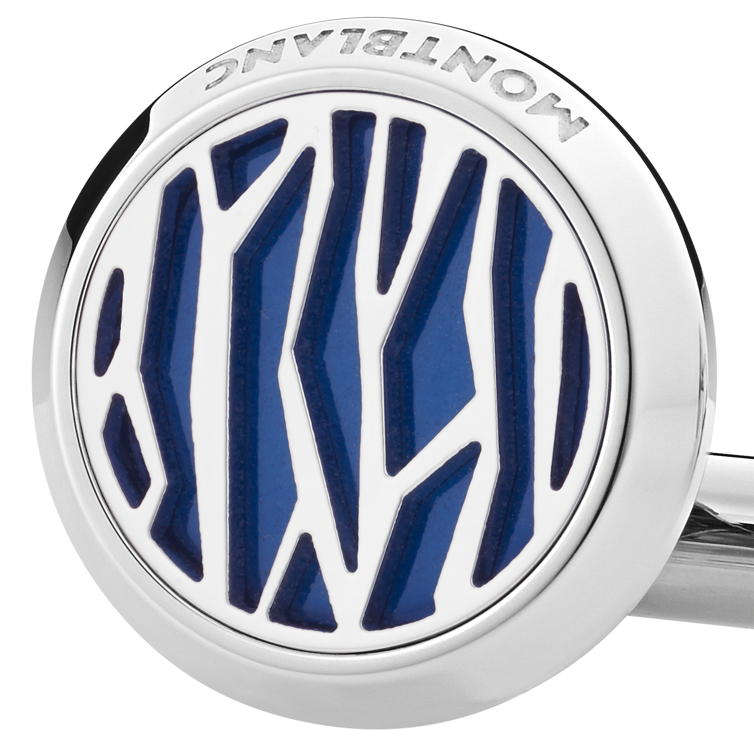 Montblanc Sartorial Cufflinks Round Shape with Lines, image 2