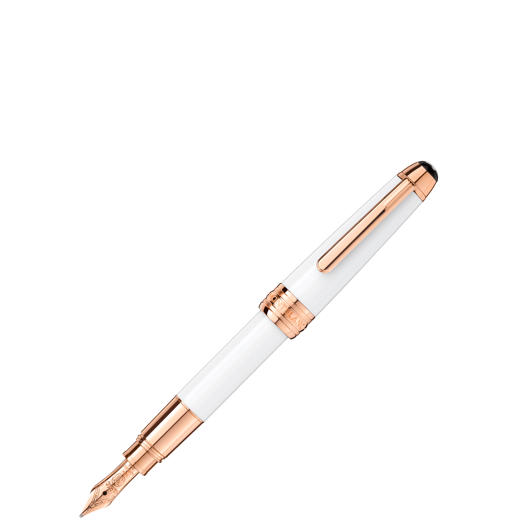 Meisterstück White Solitaire Rose Gold-Coated Hommage à W.A. Mozart Fountain Pen, image 1