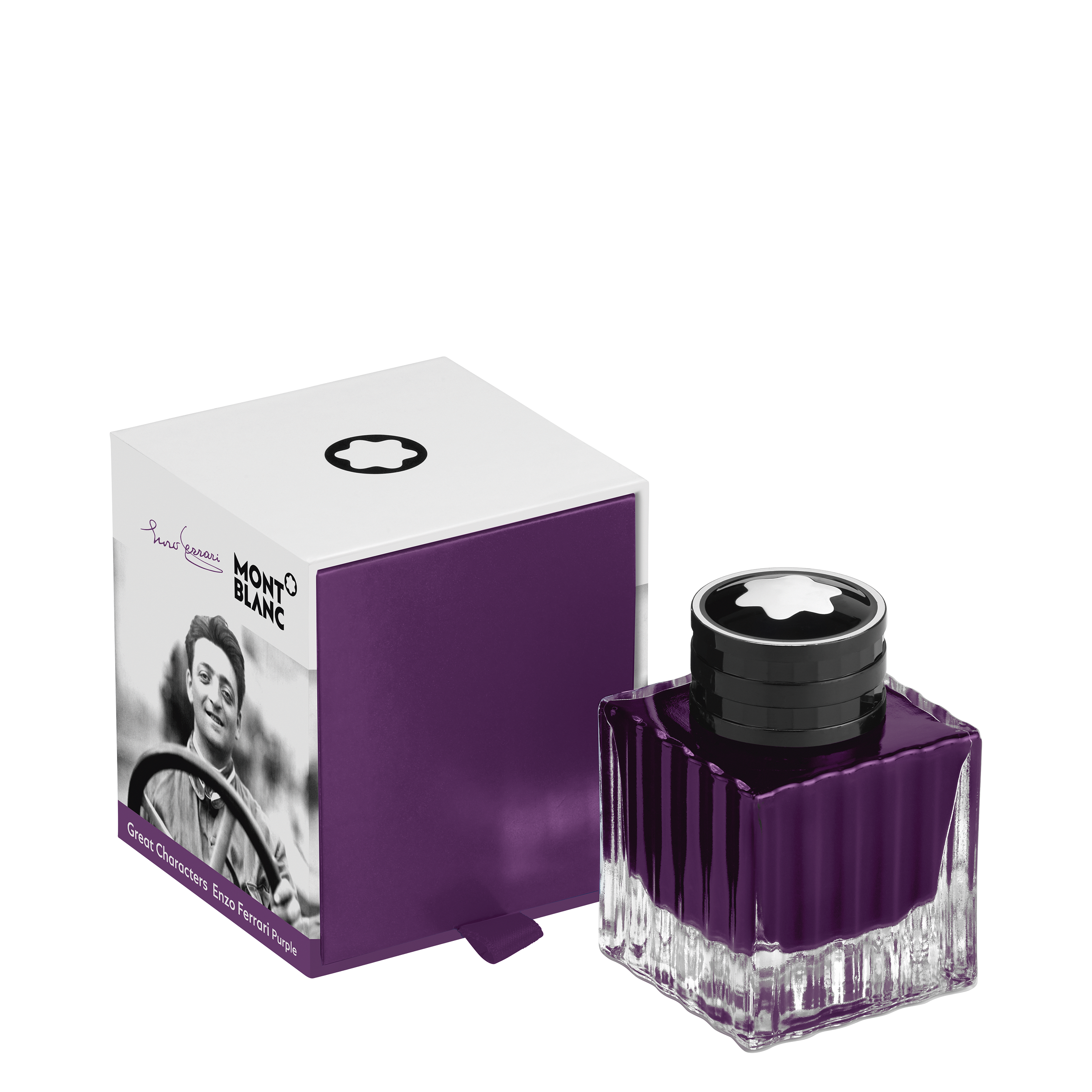 Ink Bottle, Great Characters Homage to Enzo Ferrari, Purple - 50ml, image 1