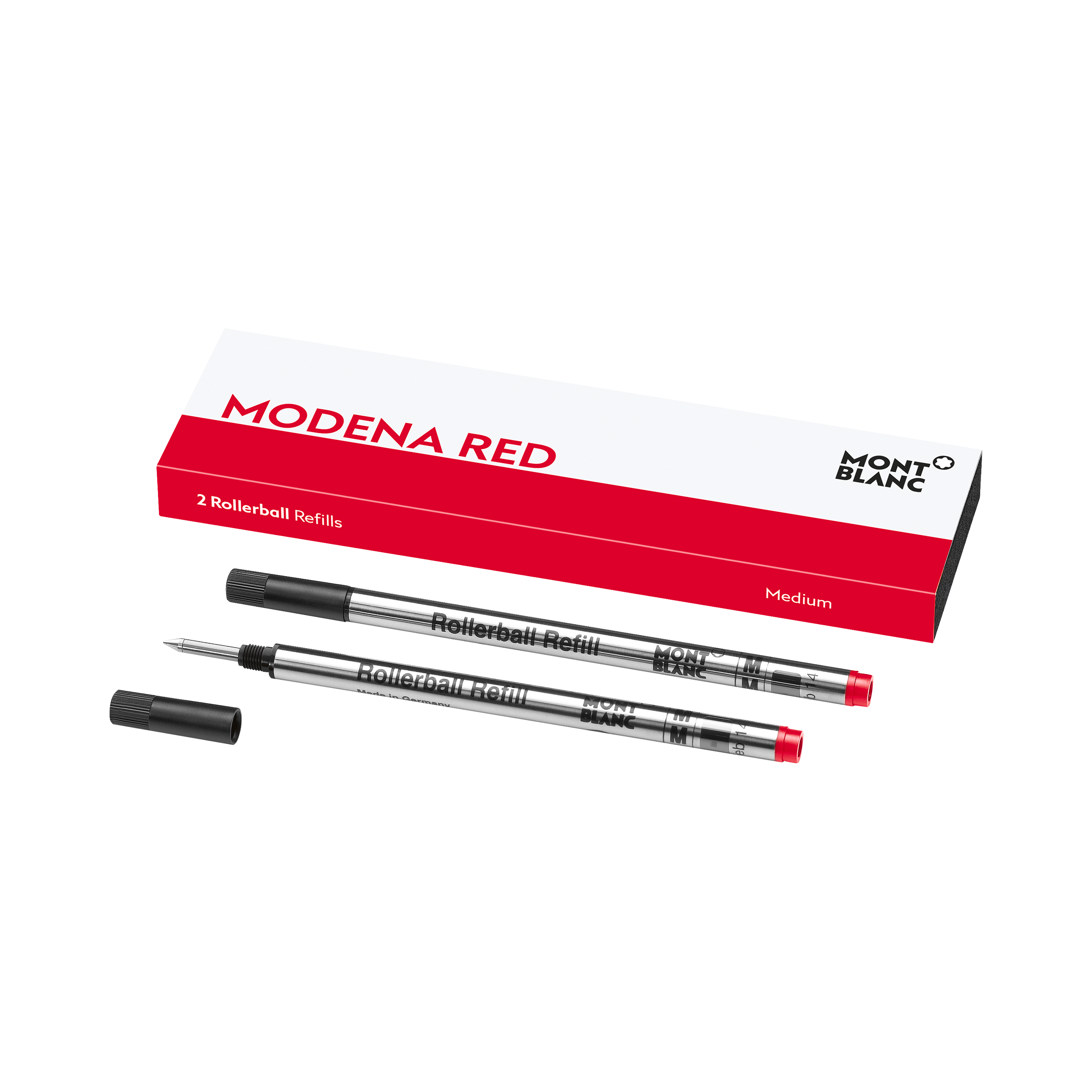 2 Rollerball Refills, Modena Red - Medium, image 1
