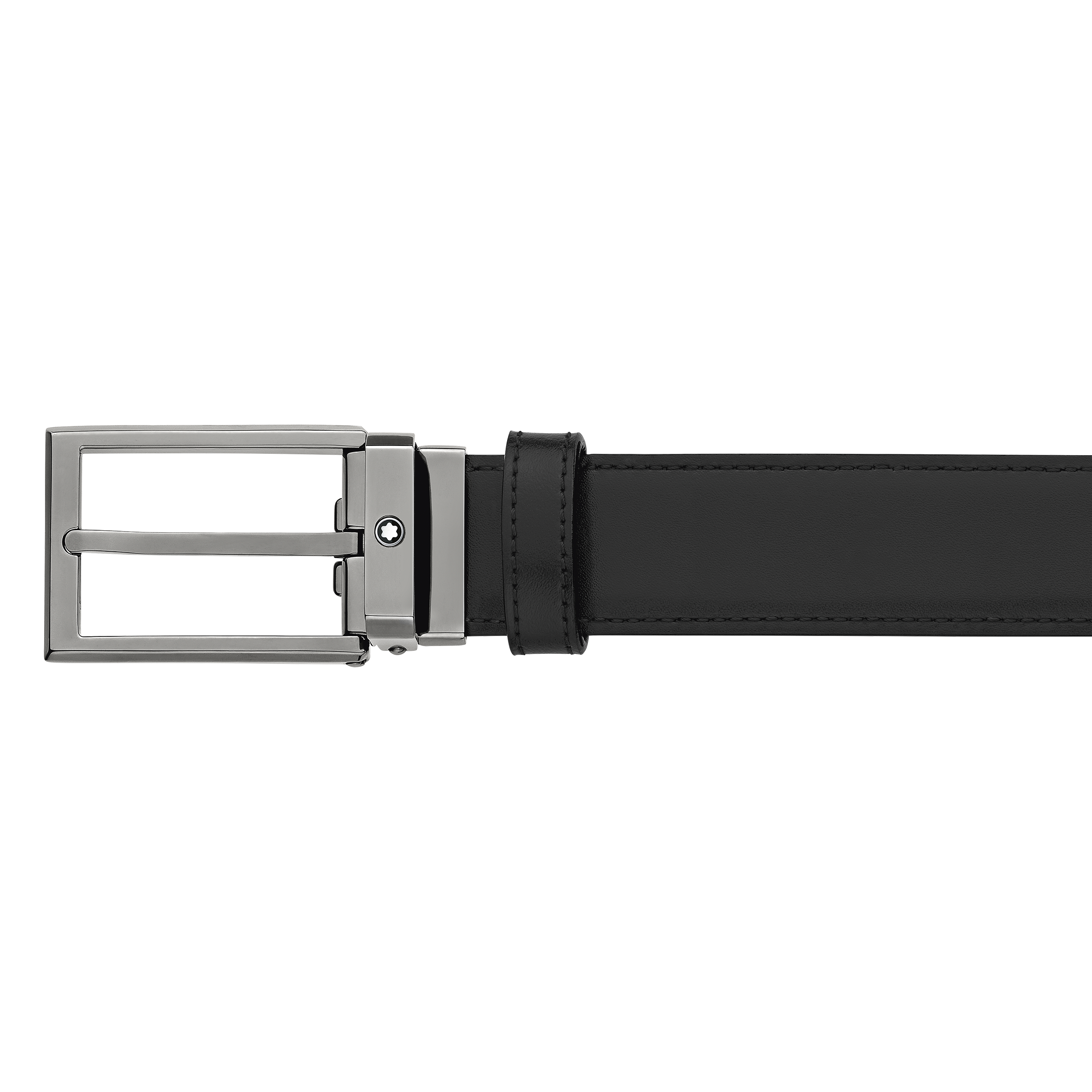 Black/brown 30 mm reversible leather belt, image 1
