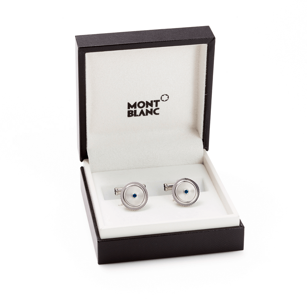 3 صورة ،Cuff Links, round, steel, Horlogerie