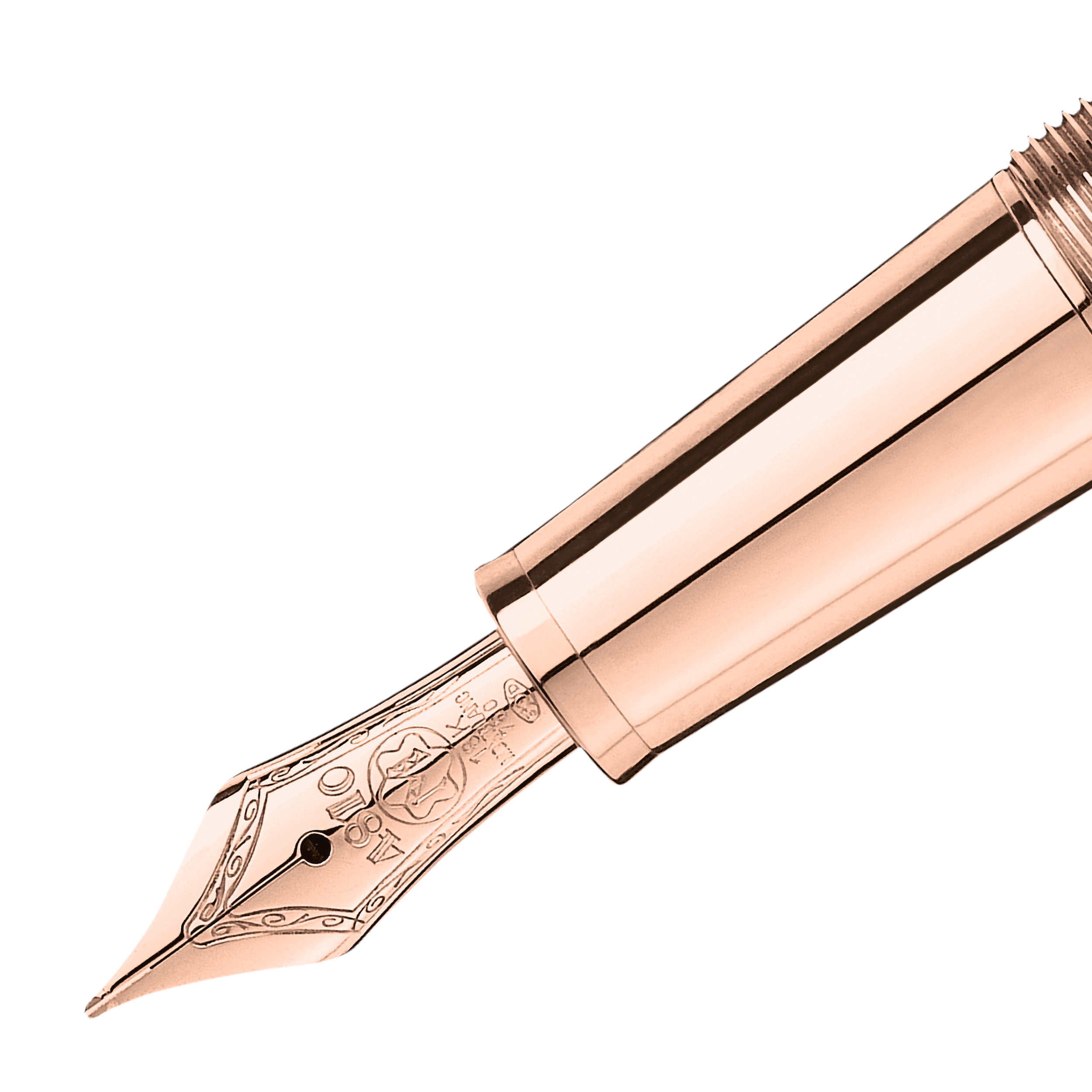 Meisterstück White Solitaire Rose Gold-Coated Classique Fountain Pen, image 2