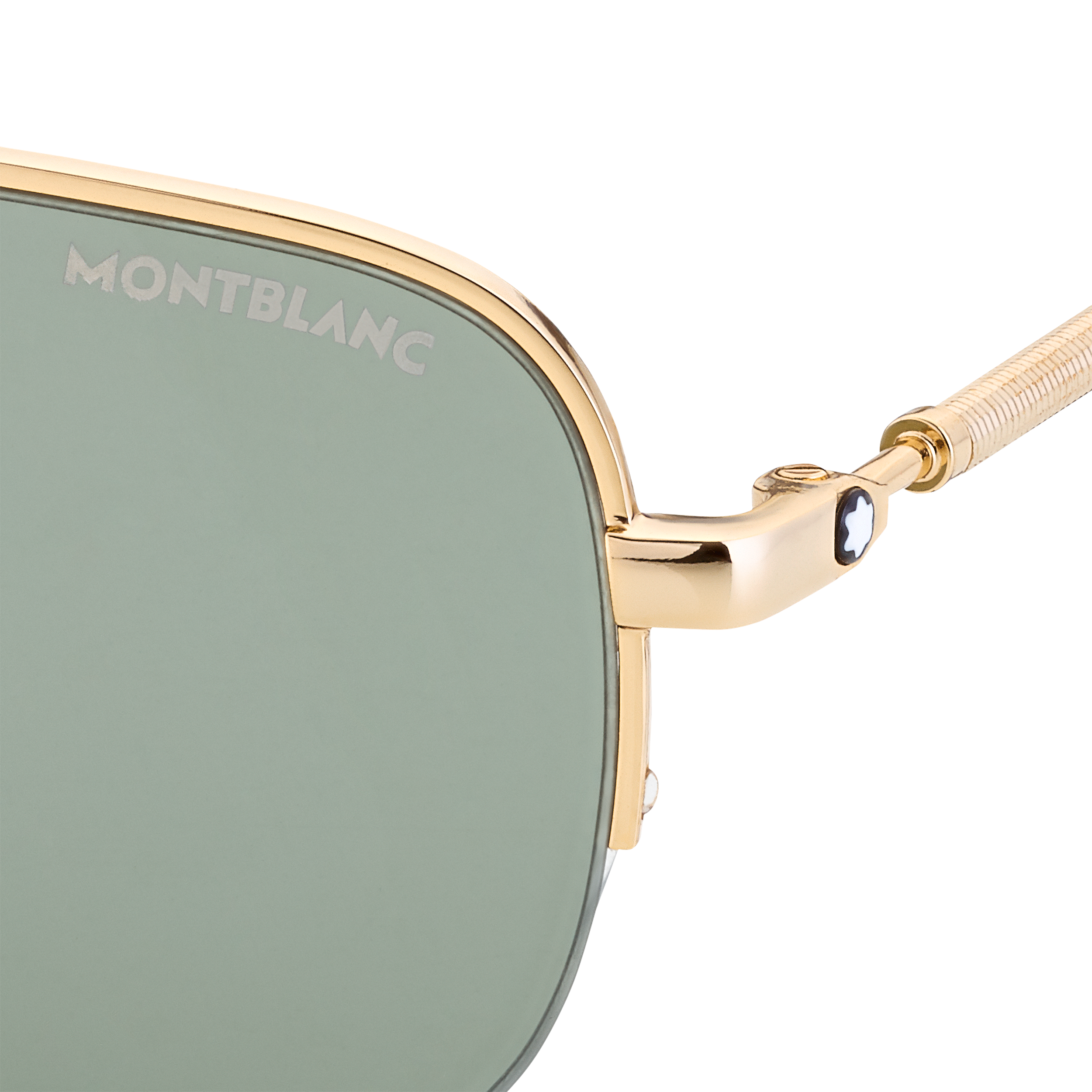 Rectangular Gold-Colored Metal Frame Sunglasses, image 2