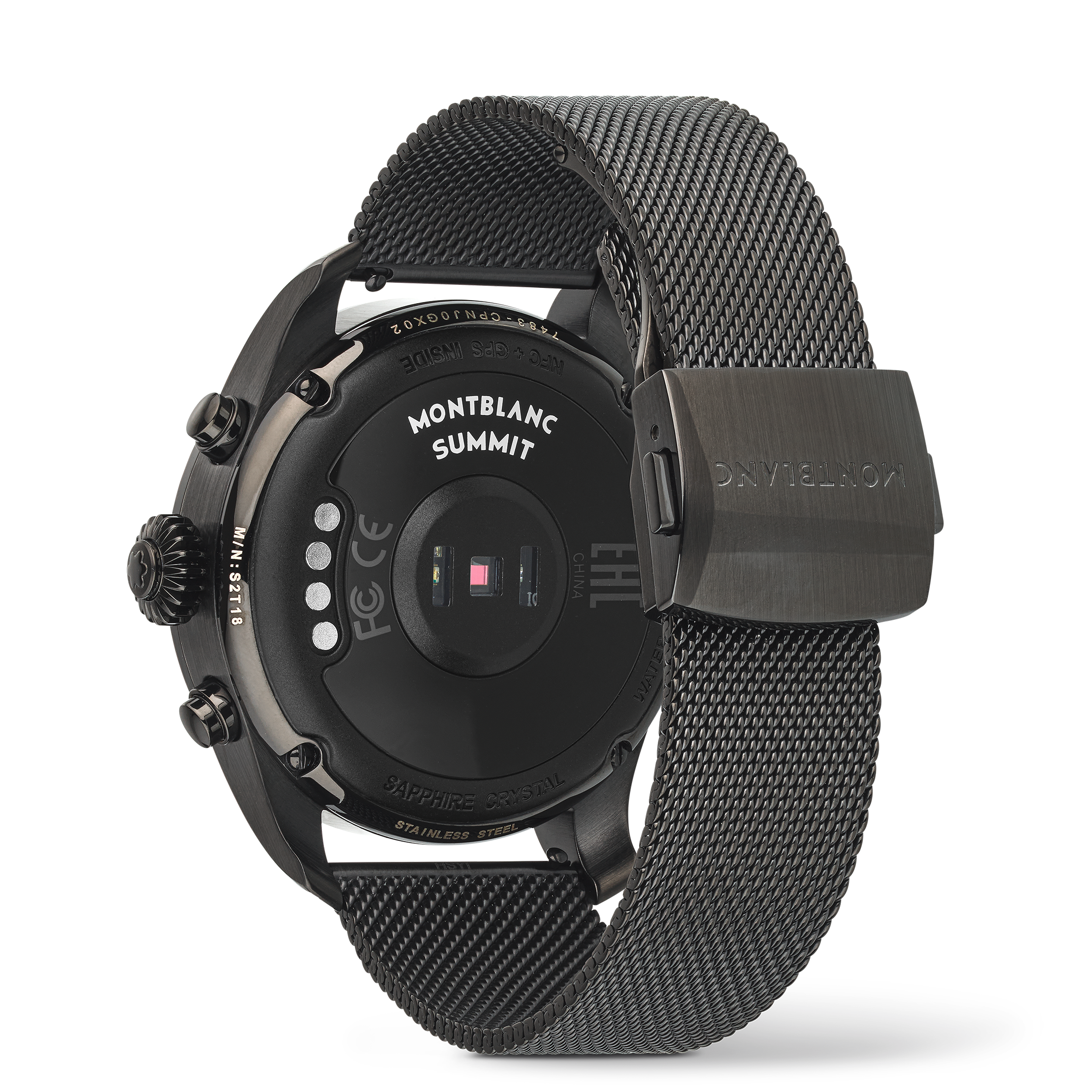 Montblanc Summit 2 Stainless Steel Black and Steel Bracelet, image 2