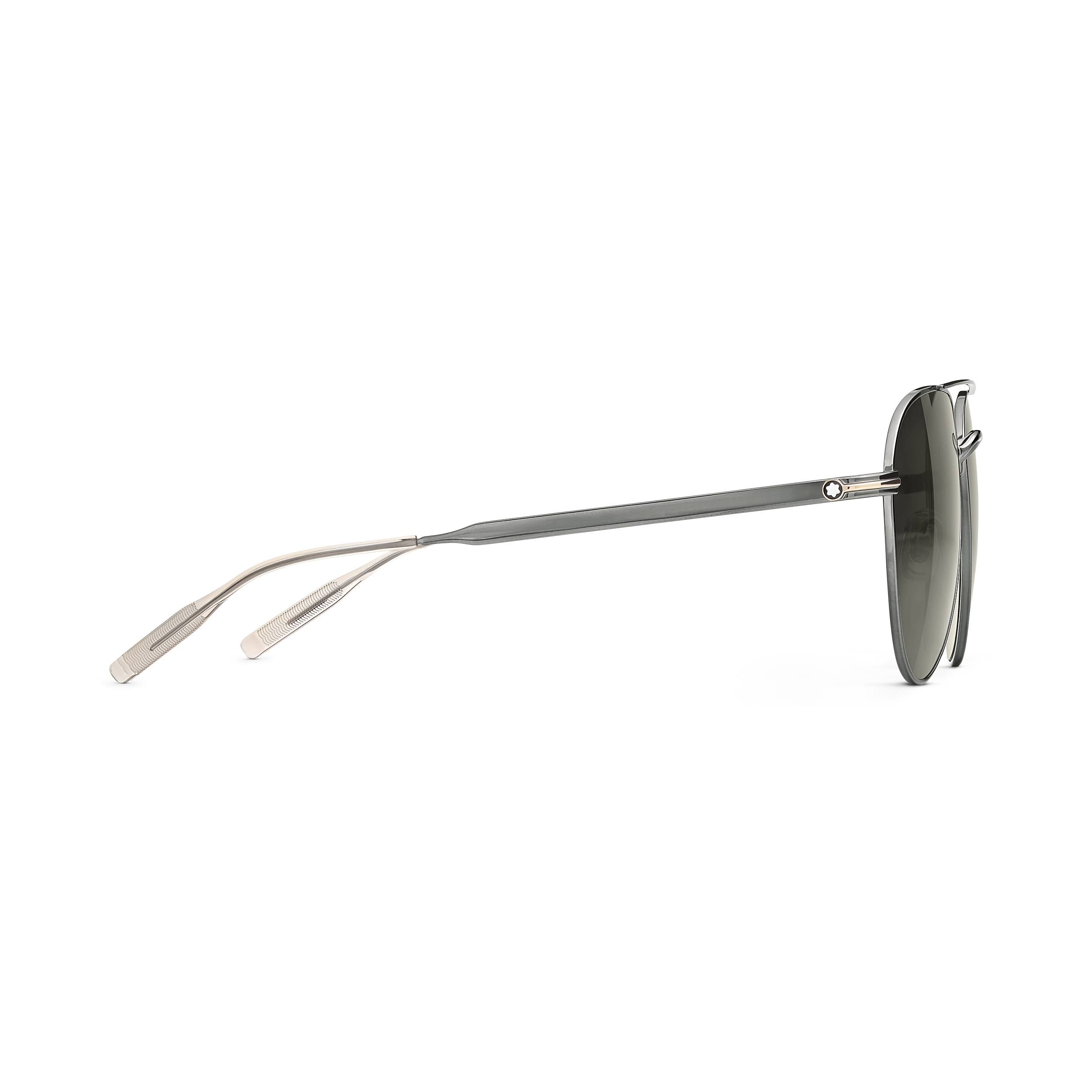 Squared Sunglasses with Ruthenium Colored Metal Frame, image 3