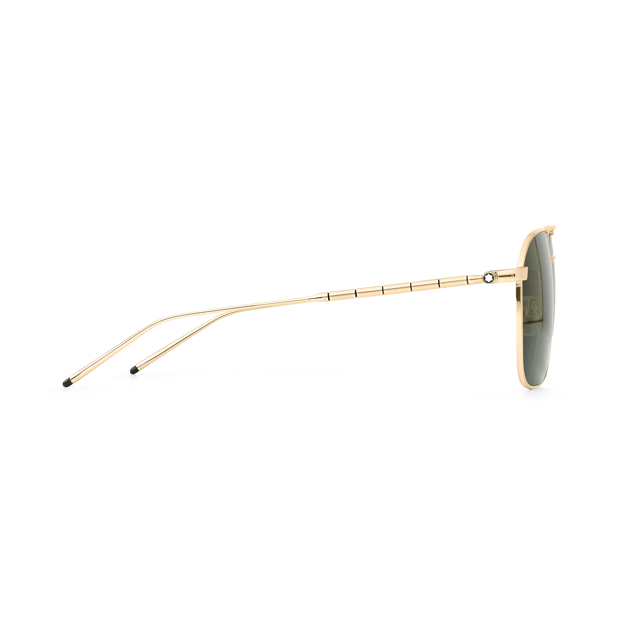 Rectangular Sunglasses with Gold-Colored Metal Frame, image 2