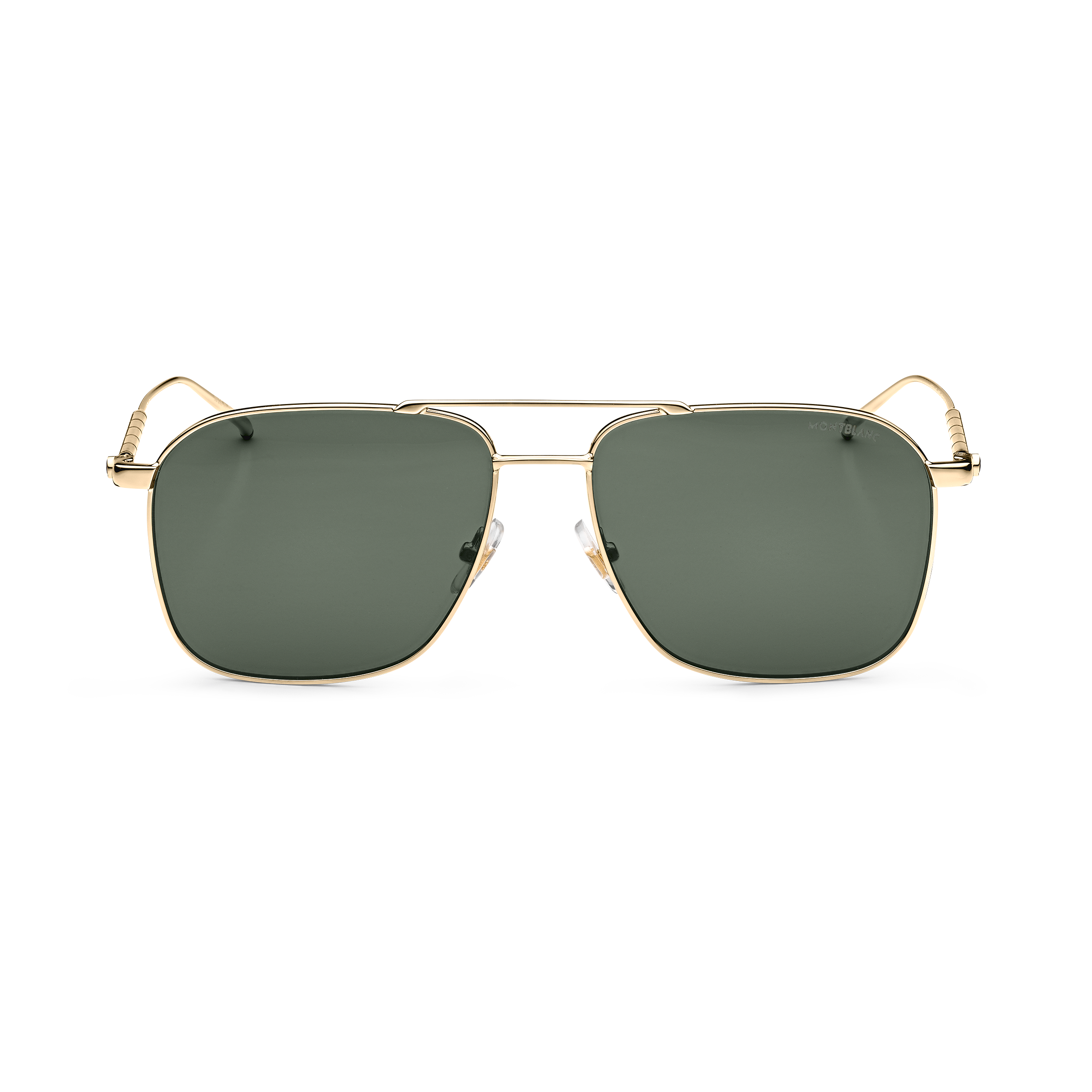Rectangular Sunglasses with Gold-Colored Metal Frame, image 1