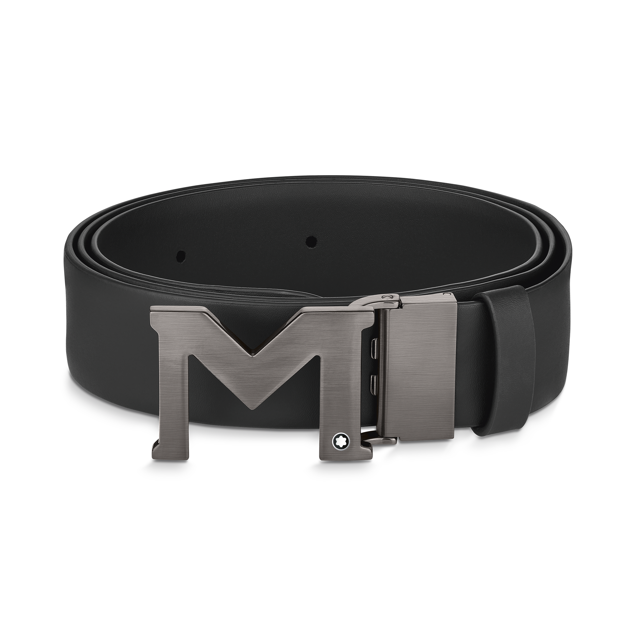 M buckle black 35 mm leather belt, image 2