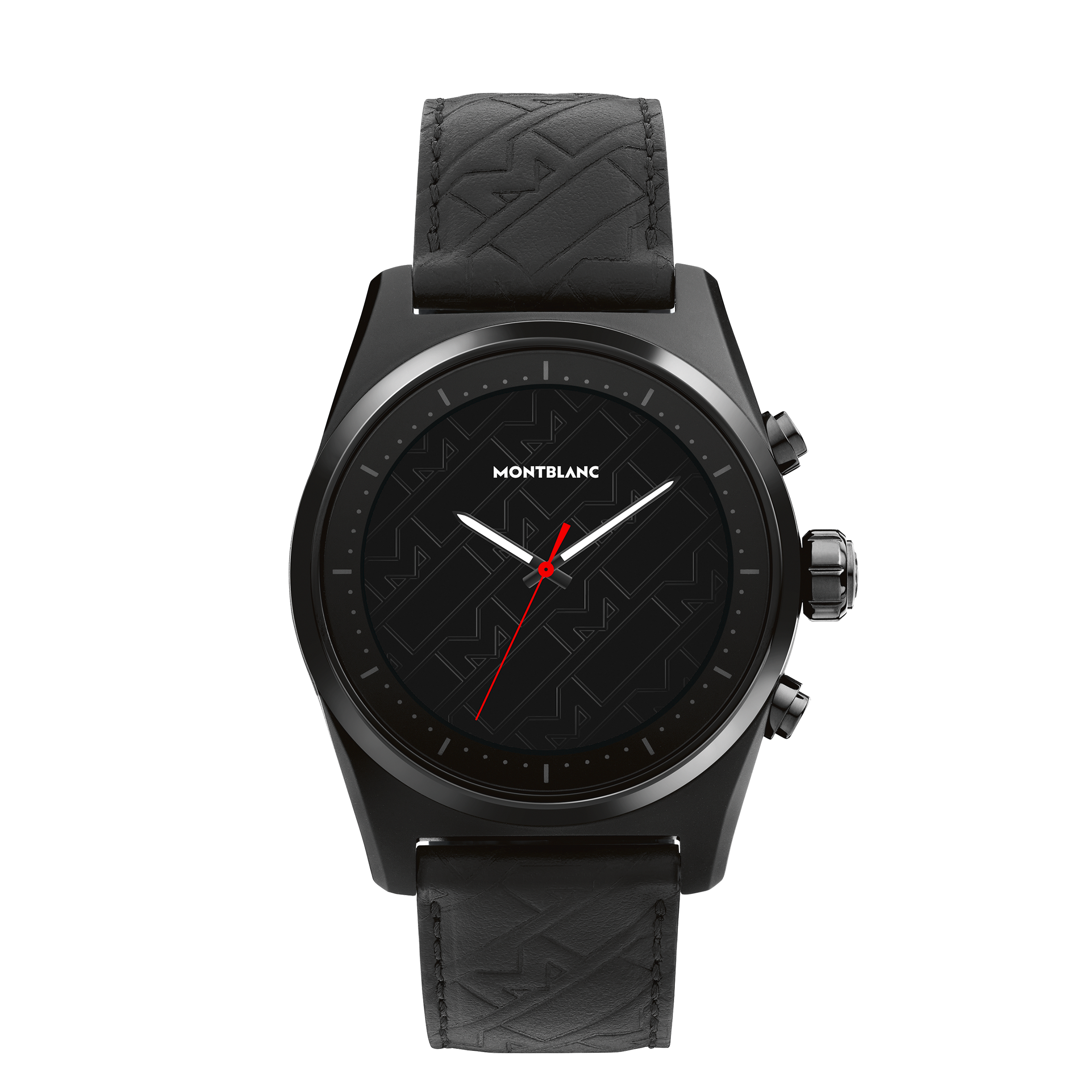 1 صورة ،Montblanc Summit Lite Aluminium Black and Leather Strap x Montblanc UltraBlack collection