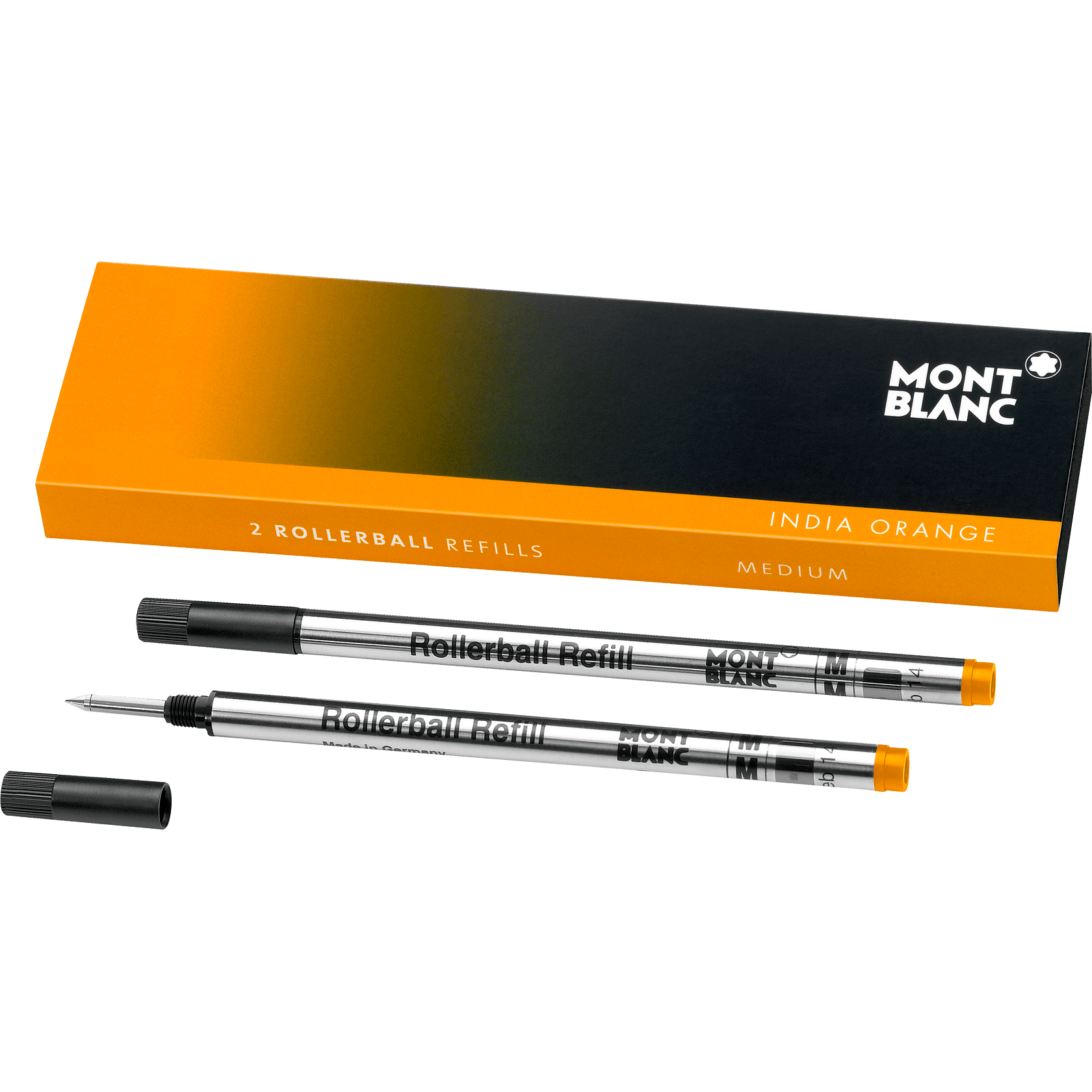 2 Rollerball Refills (M) India Orange