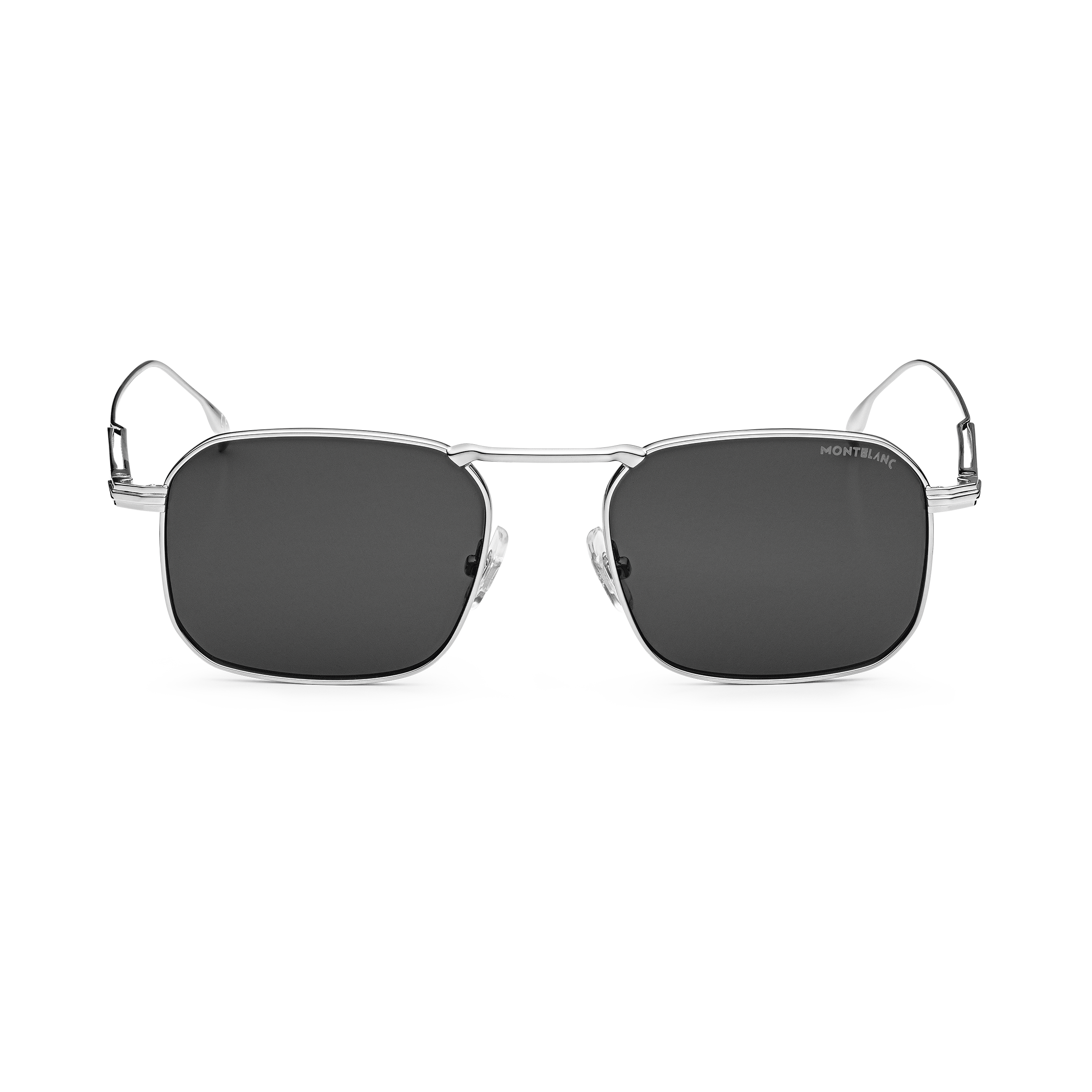 Squared Sunglasses with Silver-Colored Metal Frame, image 1