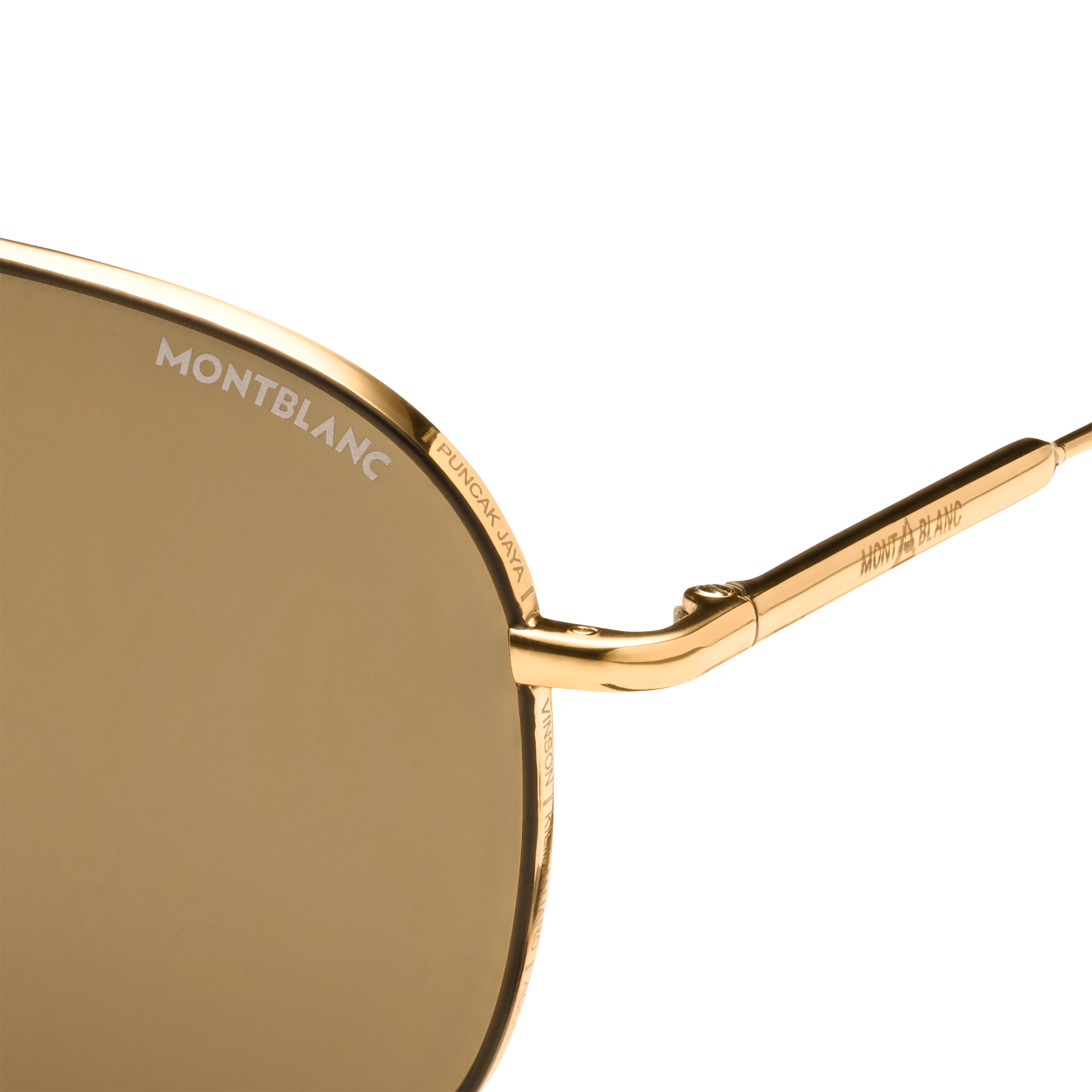 2 صورة ،Montblanc 1858 Collector's Brown/Gold Coloured Square Sunglasses