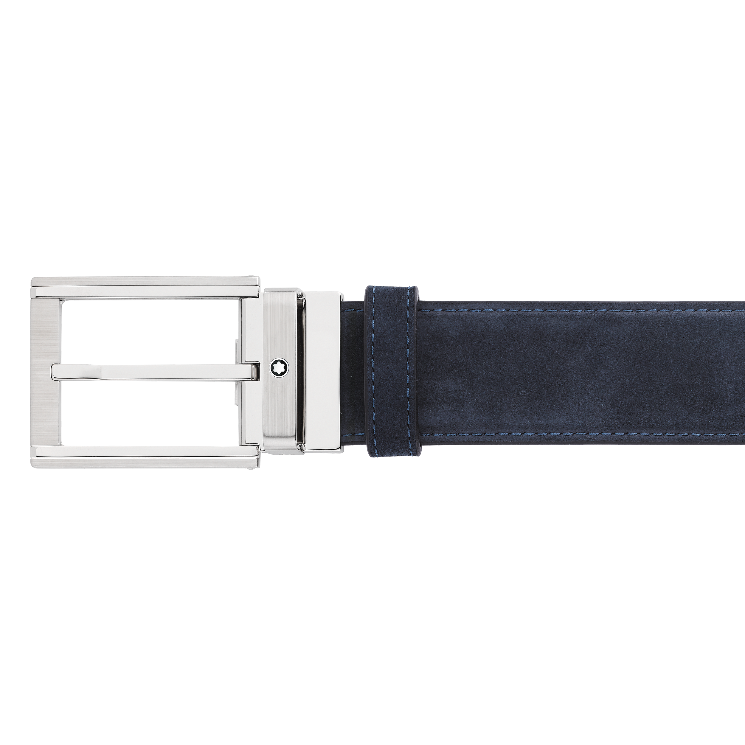 Black/Blue 35 mm reversible leather belt, image 3