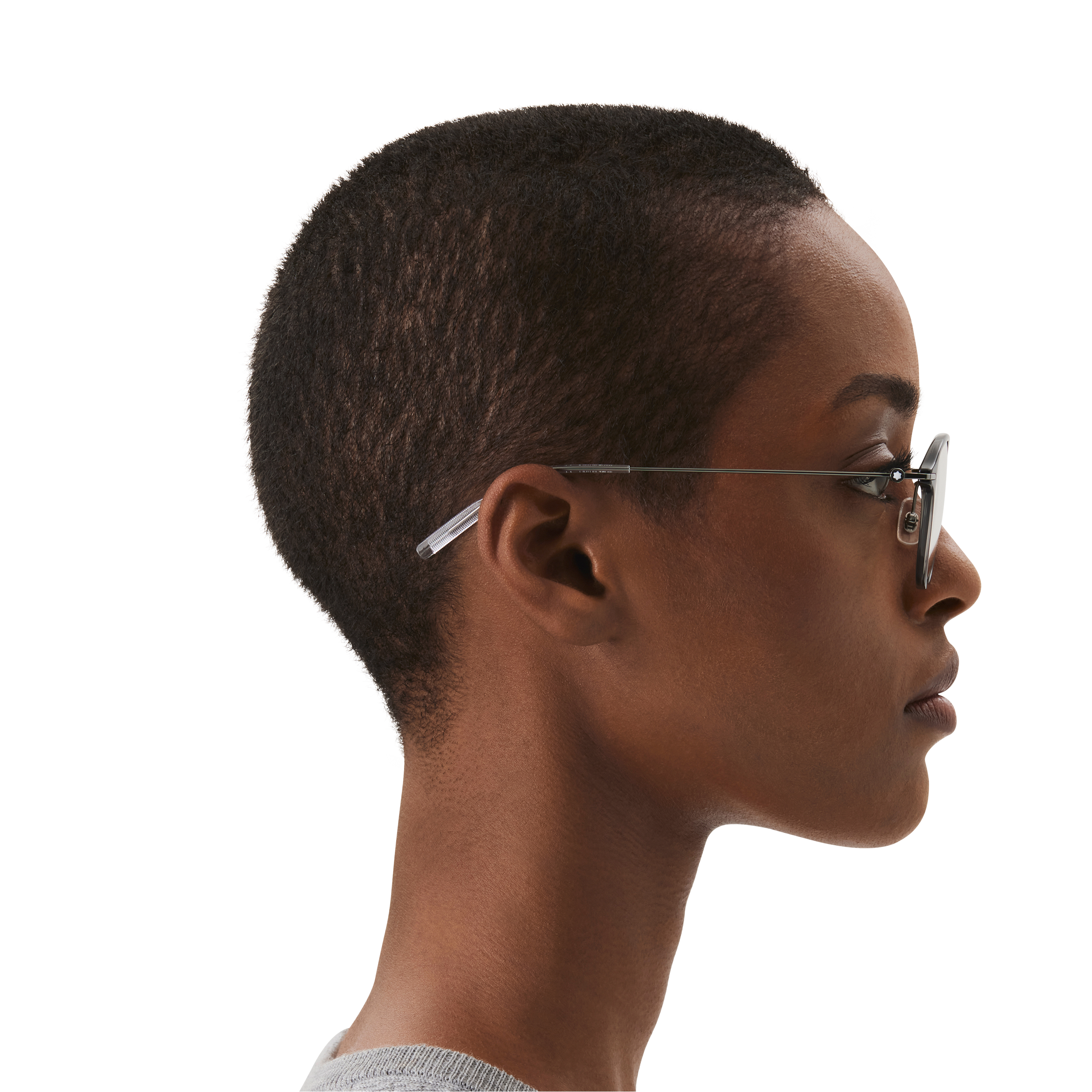 Blue Light Protection Round Sunglasses with Gray-Colored Injected Frame, image 5