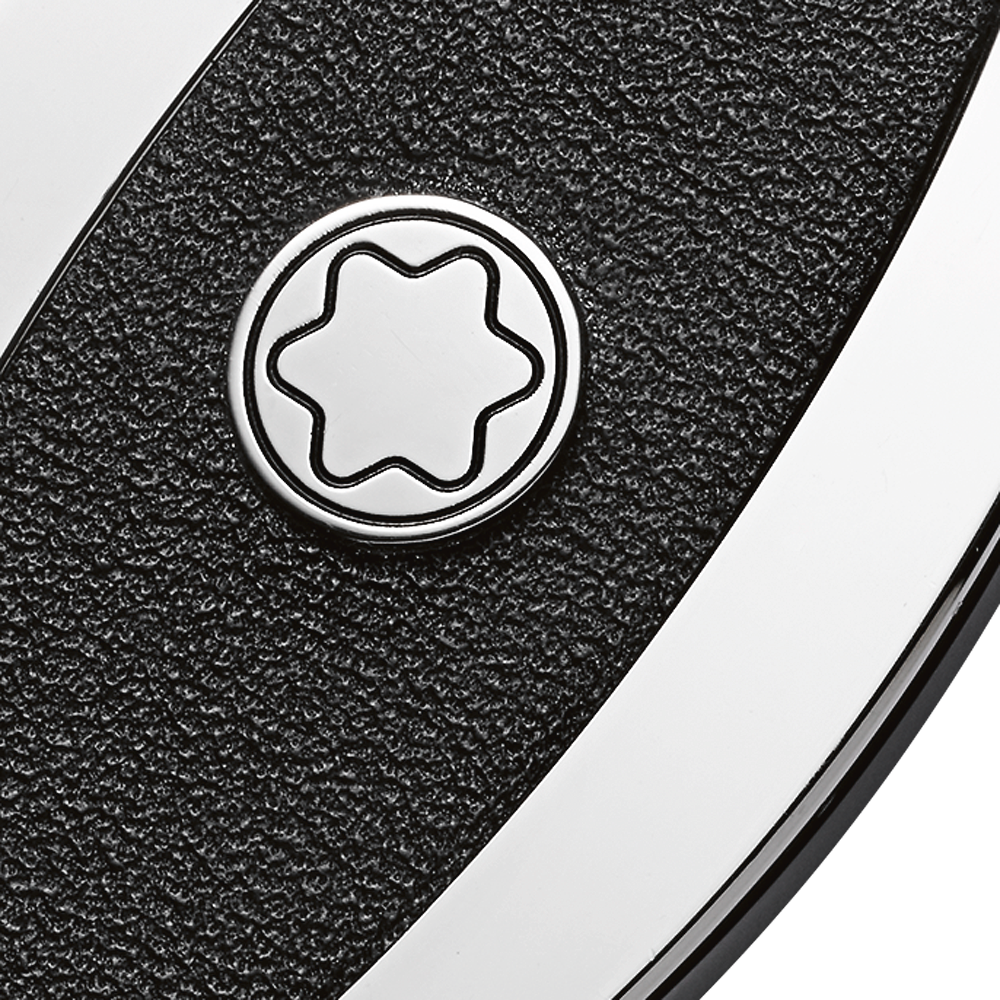 Meisterstück Key Fob oval metal/leather, image 2