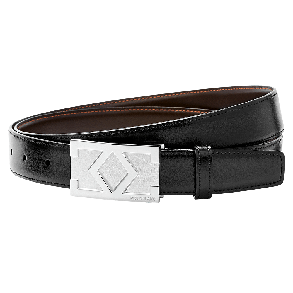 Black/brown reversible cut-to-size casual belt, image 3