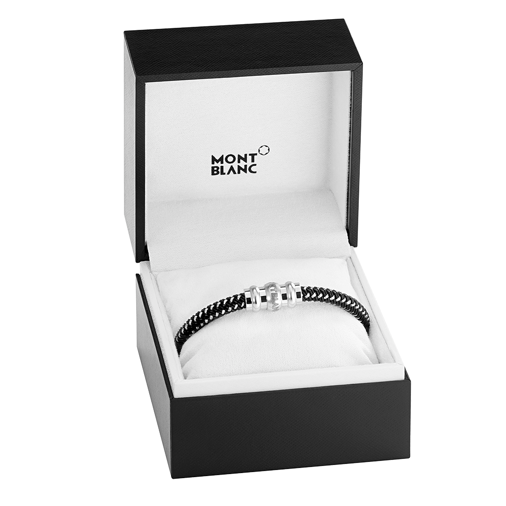 4 صورة ،Montblanc Woven silver men's bracelet