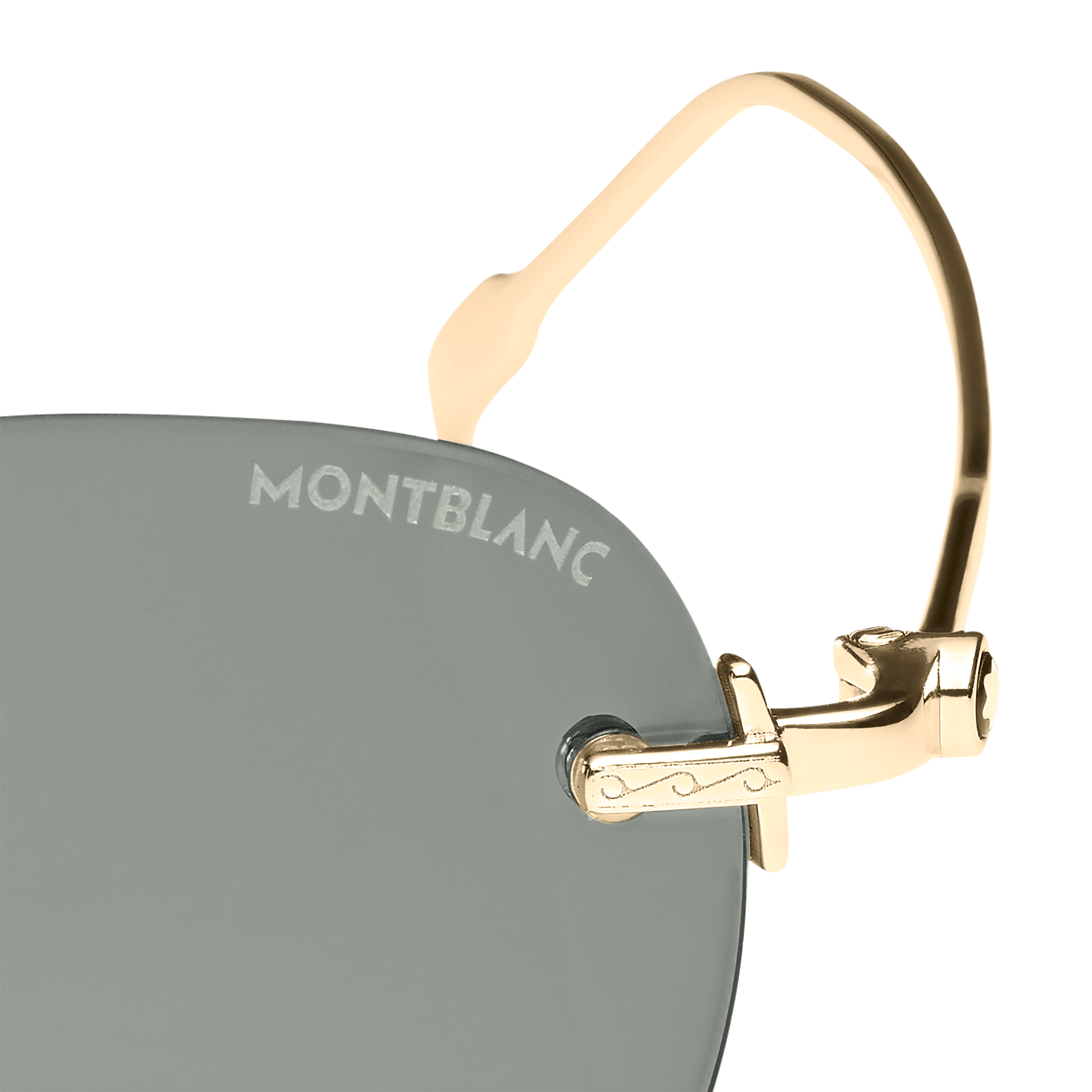 Round Sunglasses with Gold Colored Metal Frame, image 2
