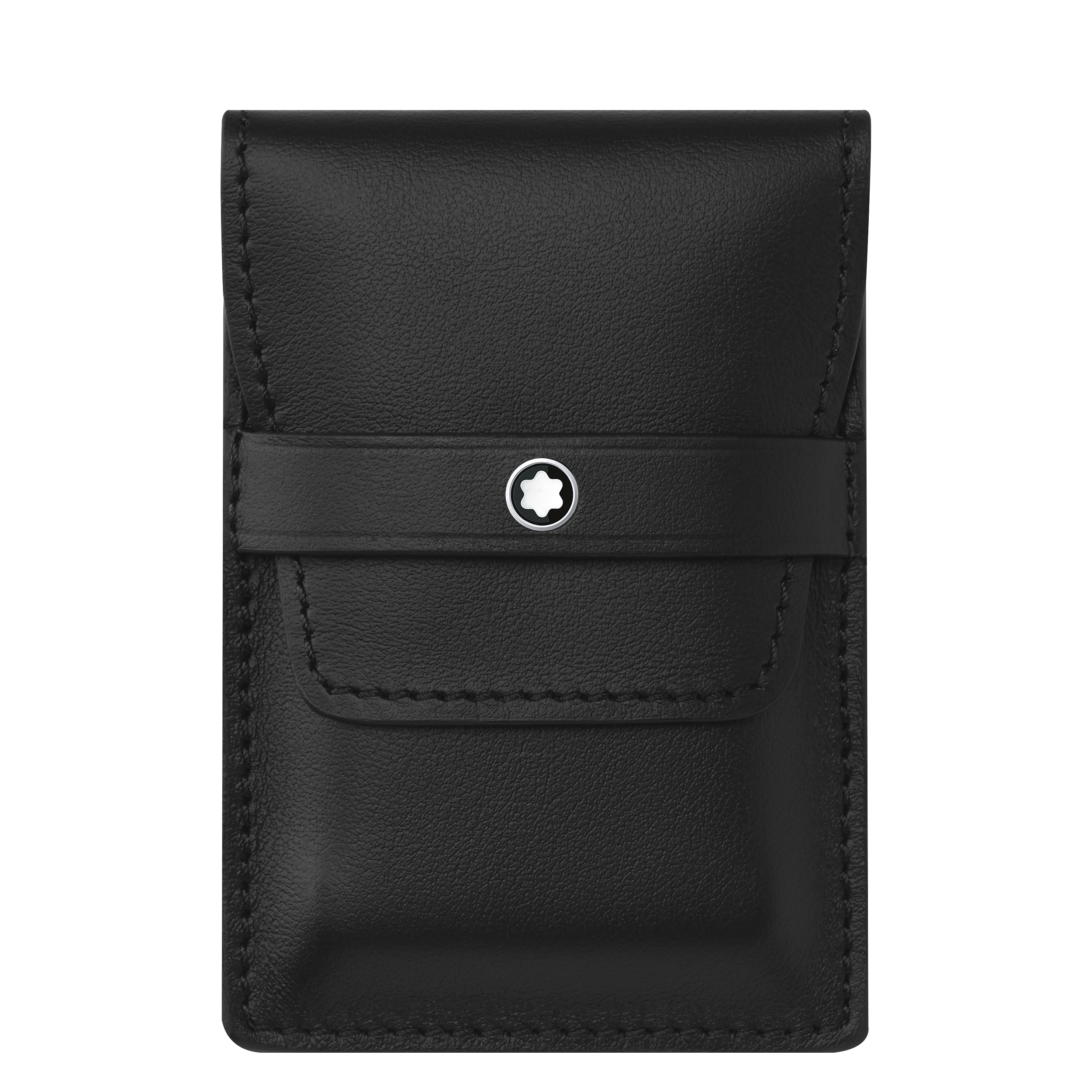 Montblanc double-blade guillotine cigar cutter with leather pouch
