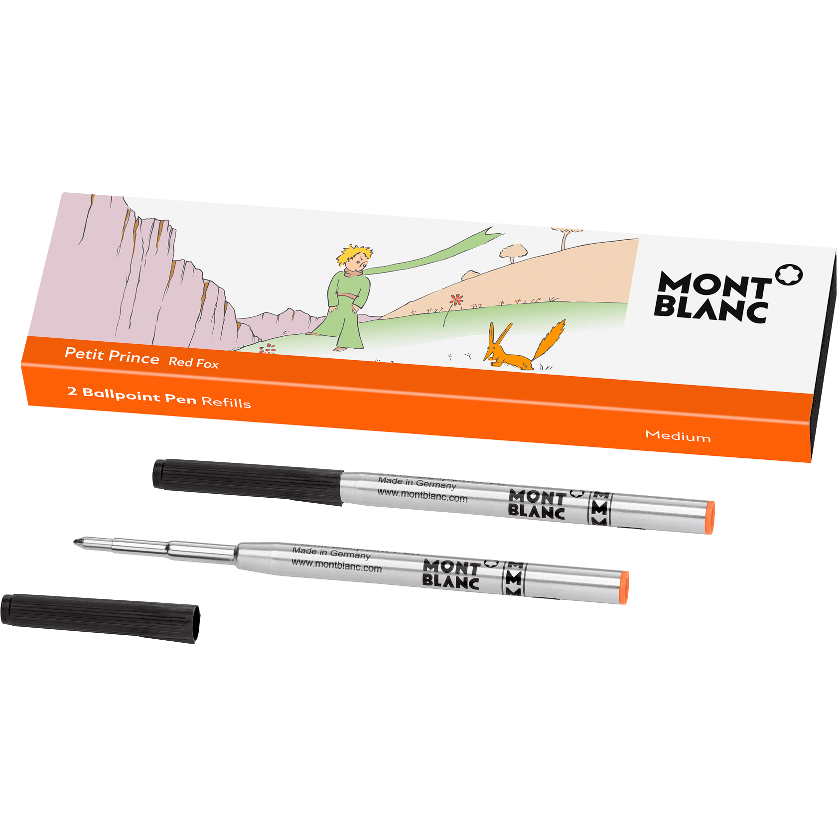 1 صورة ،2 Ballpoint Refills (M) Le Petit Prince, Orange